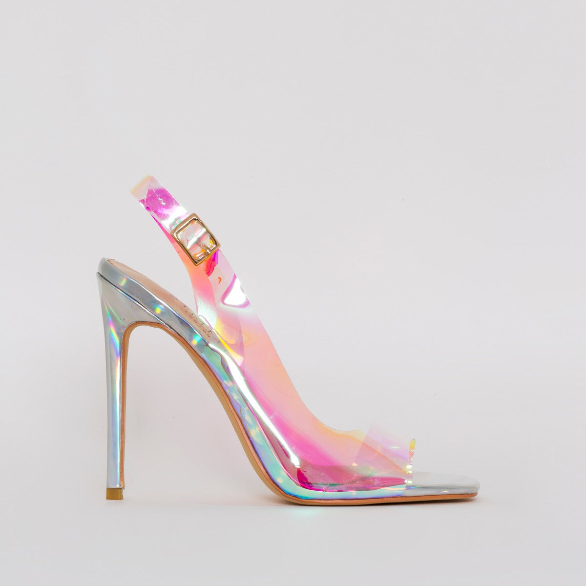 Avalira Rhinestone Slingback Flared Heels In Multi