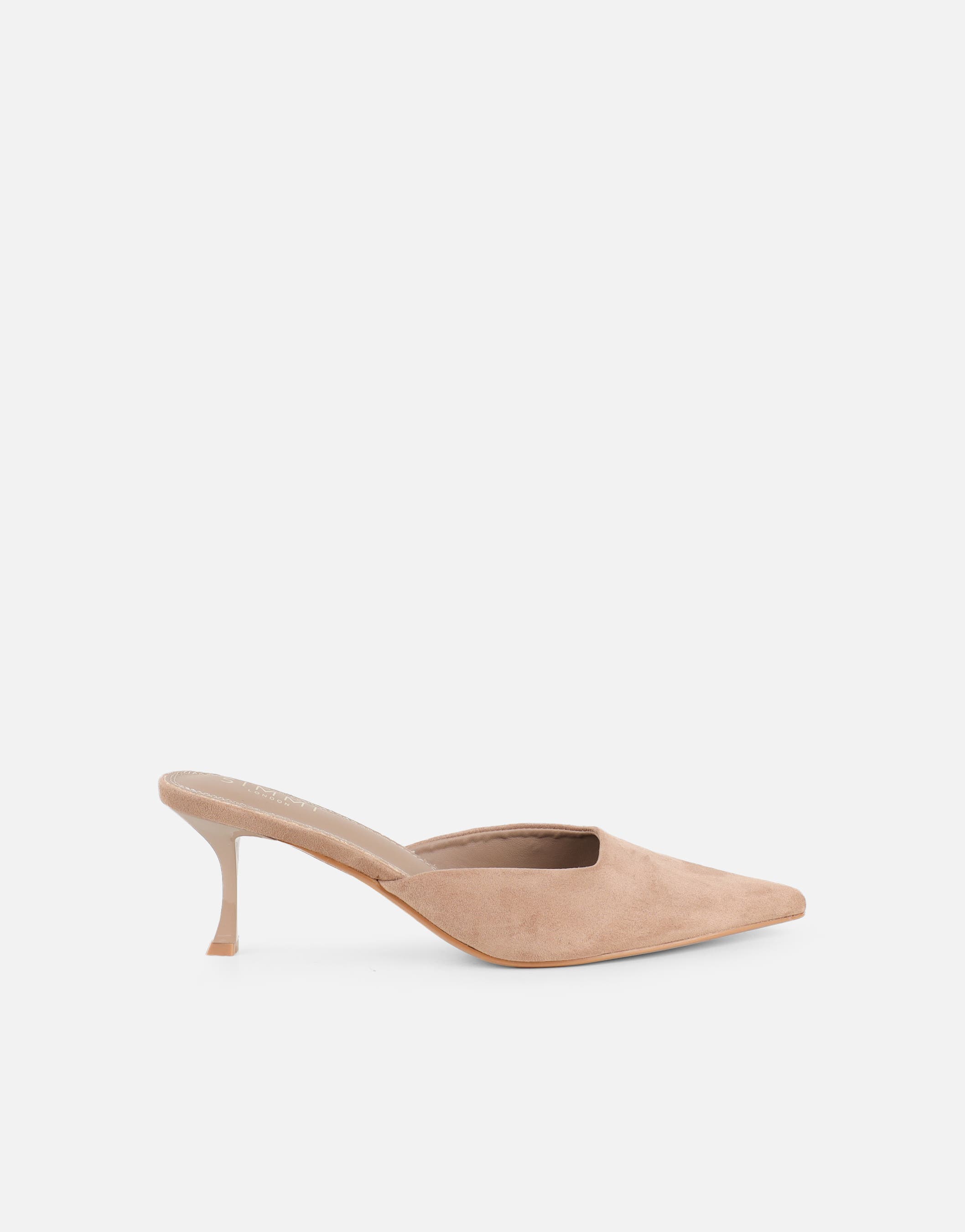 Keira Stone Suede Mules | SIMMI London