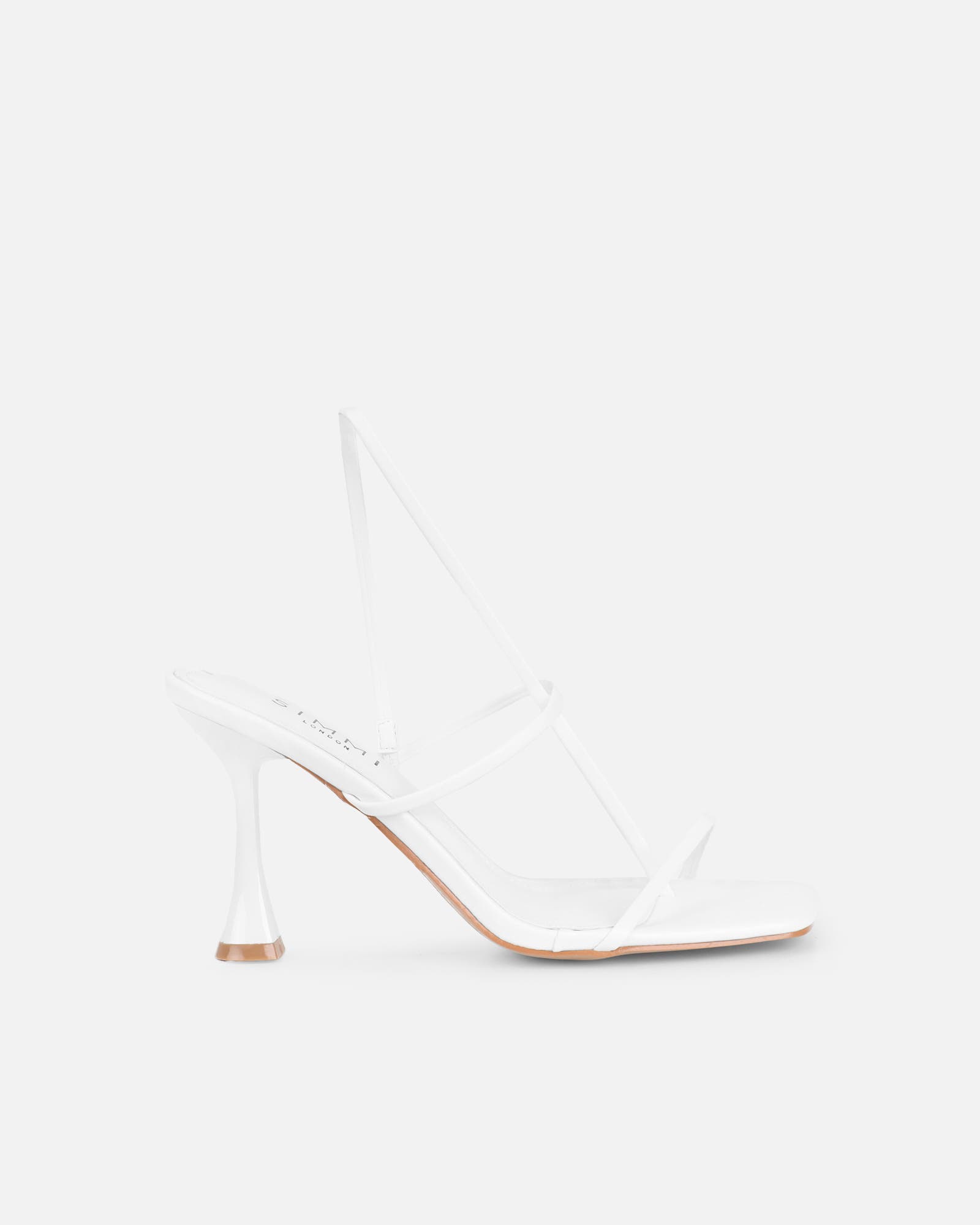 Allegra White Strappy Heeled Sandals | SIMMI London