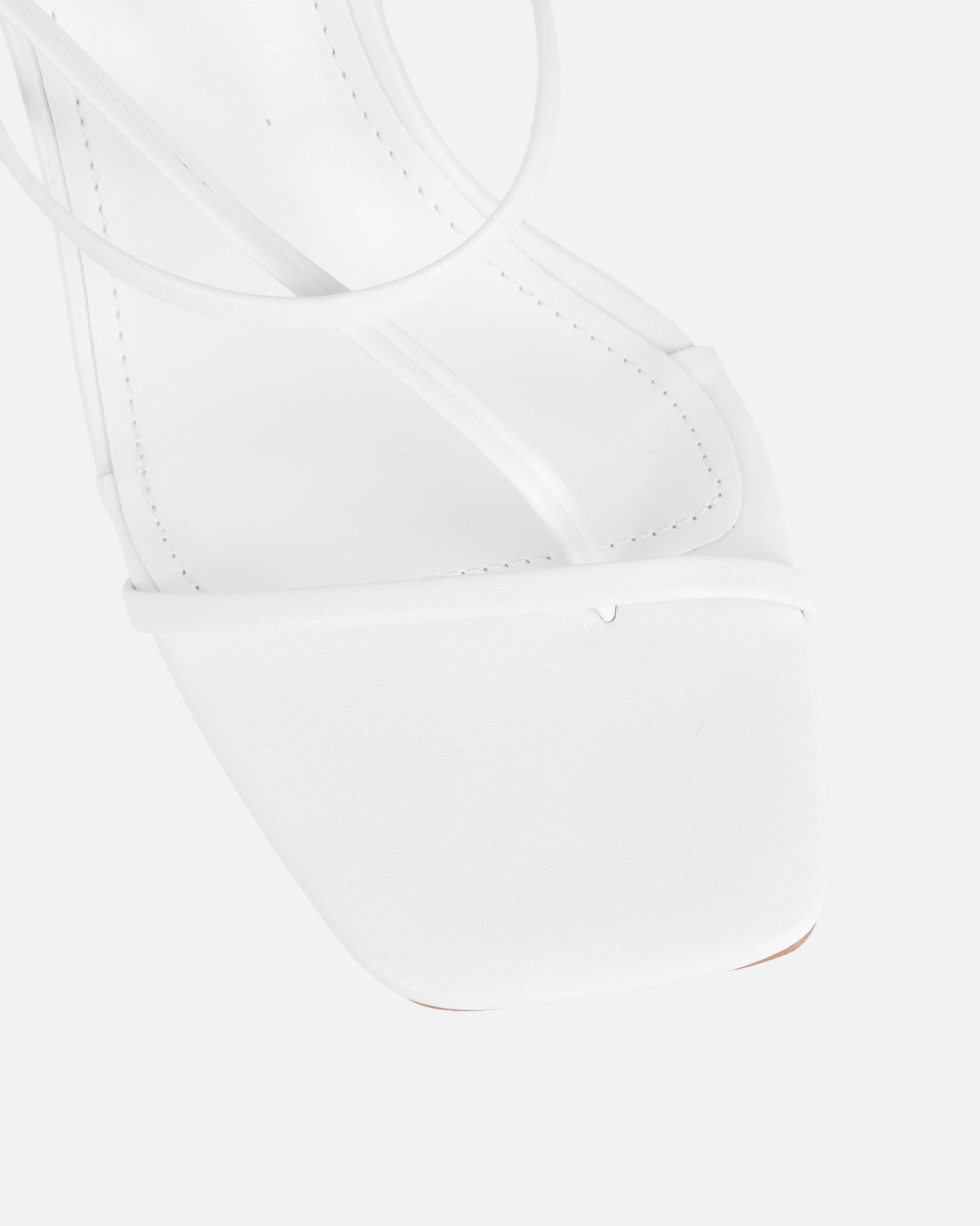 Allegra White Strappy Heeled Sandals | SIMMI London