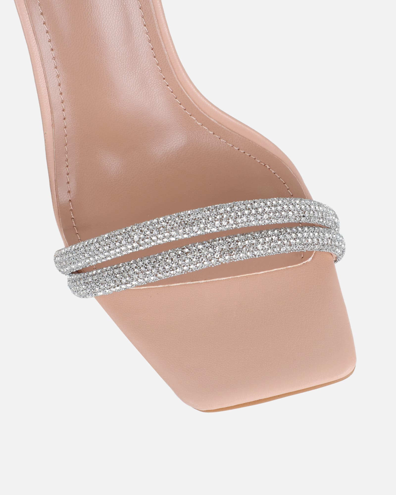 Pena Nude Diamante Heeled Sandals | SIMMI London