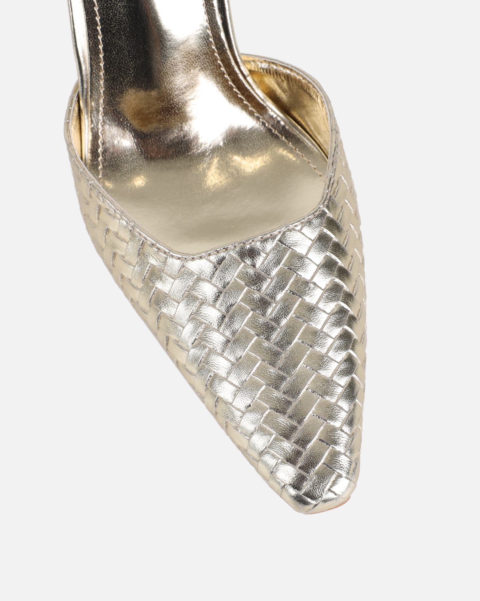 Bebbo Gold Woven Court Shoes | SIMMI London