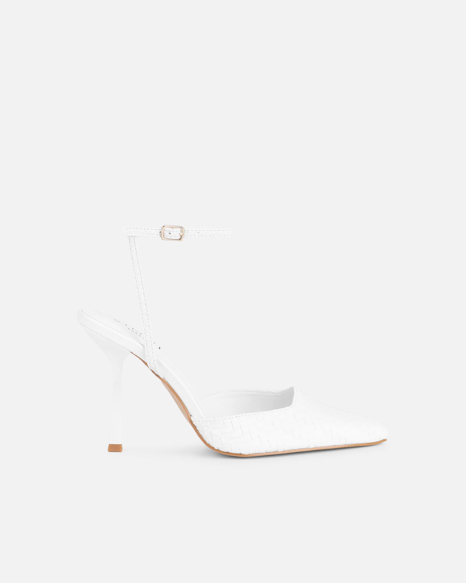 Bebbo White Woven Court Shoes | SIMMI London