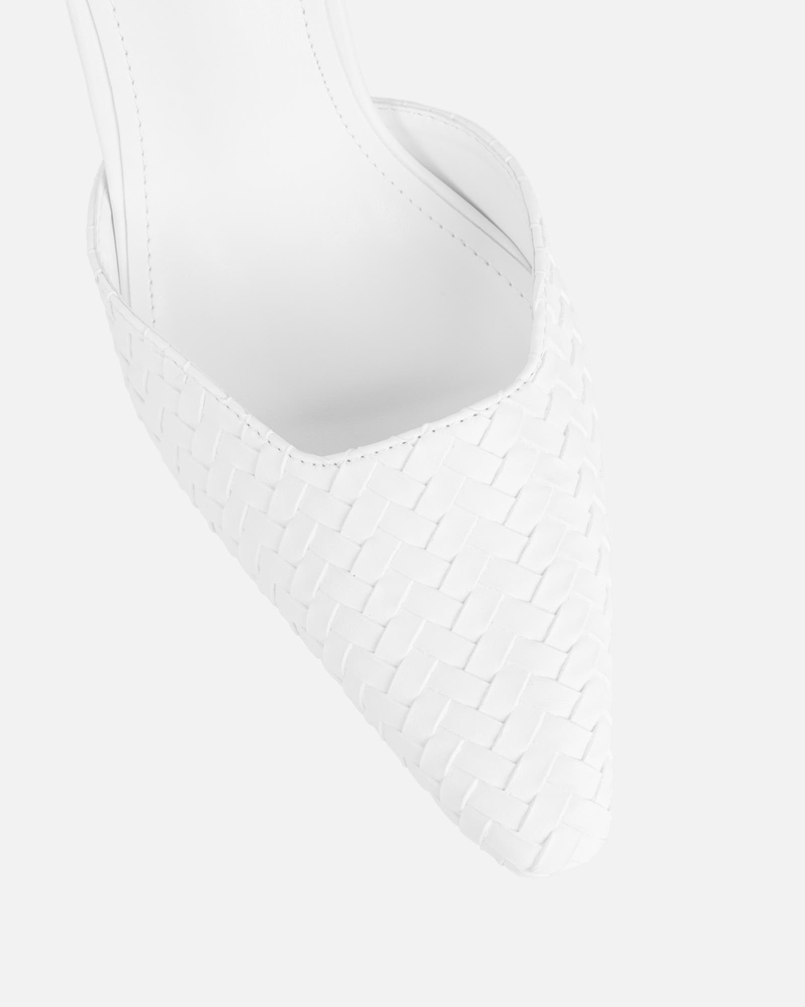 Bebbo White Woven Court Shoes | SIMMI London