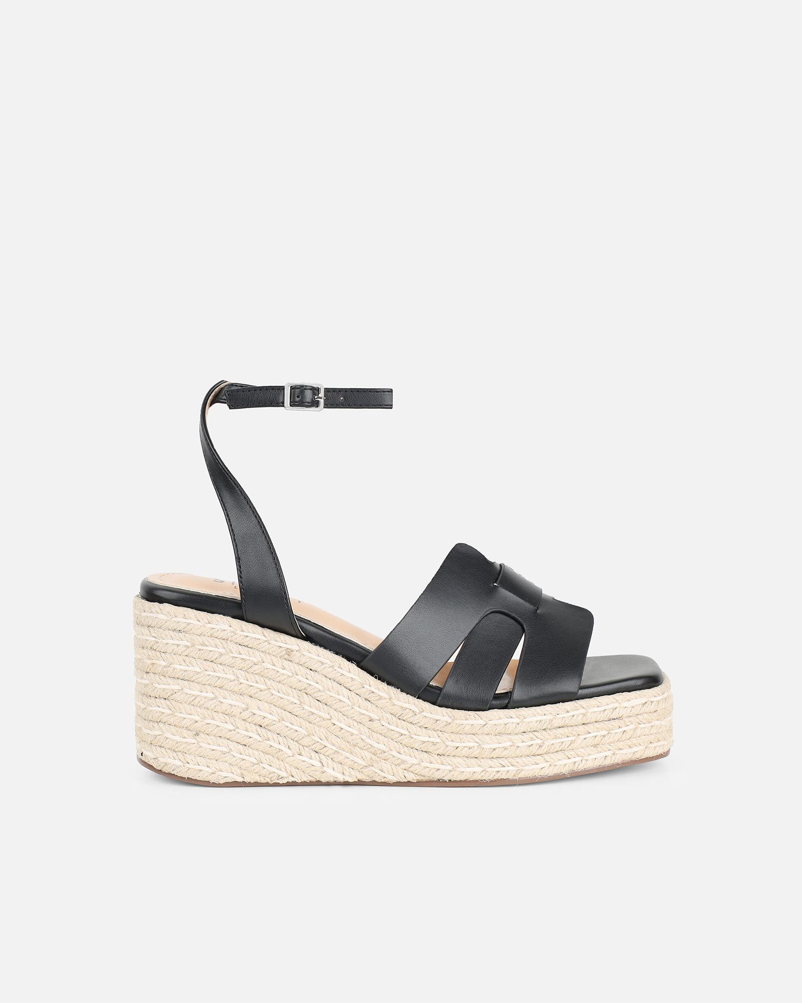 Bellamy Black Wedge Sandals | SIMMI London