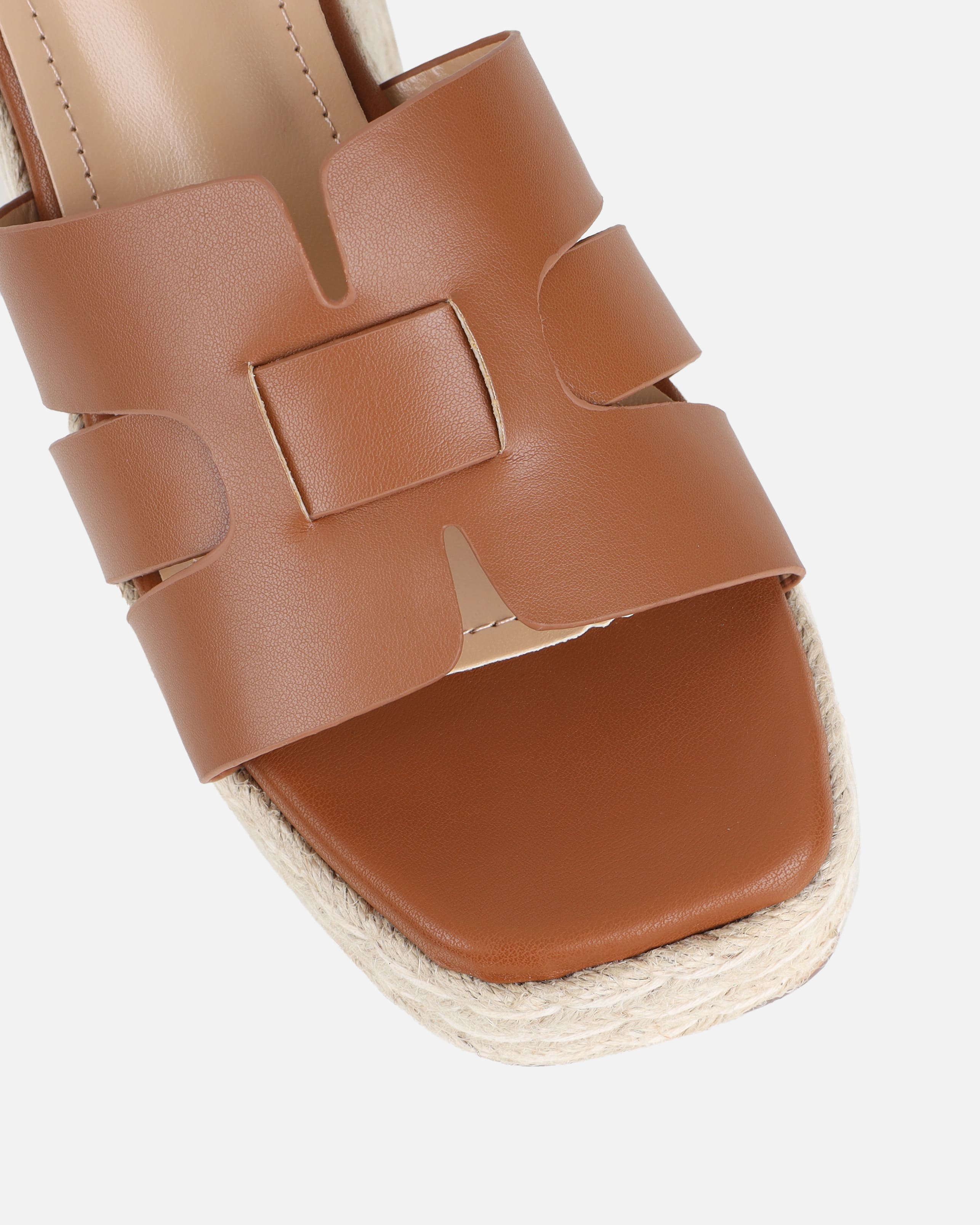 Bellamy Tan Wedge Sandals | SIMMI London