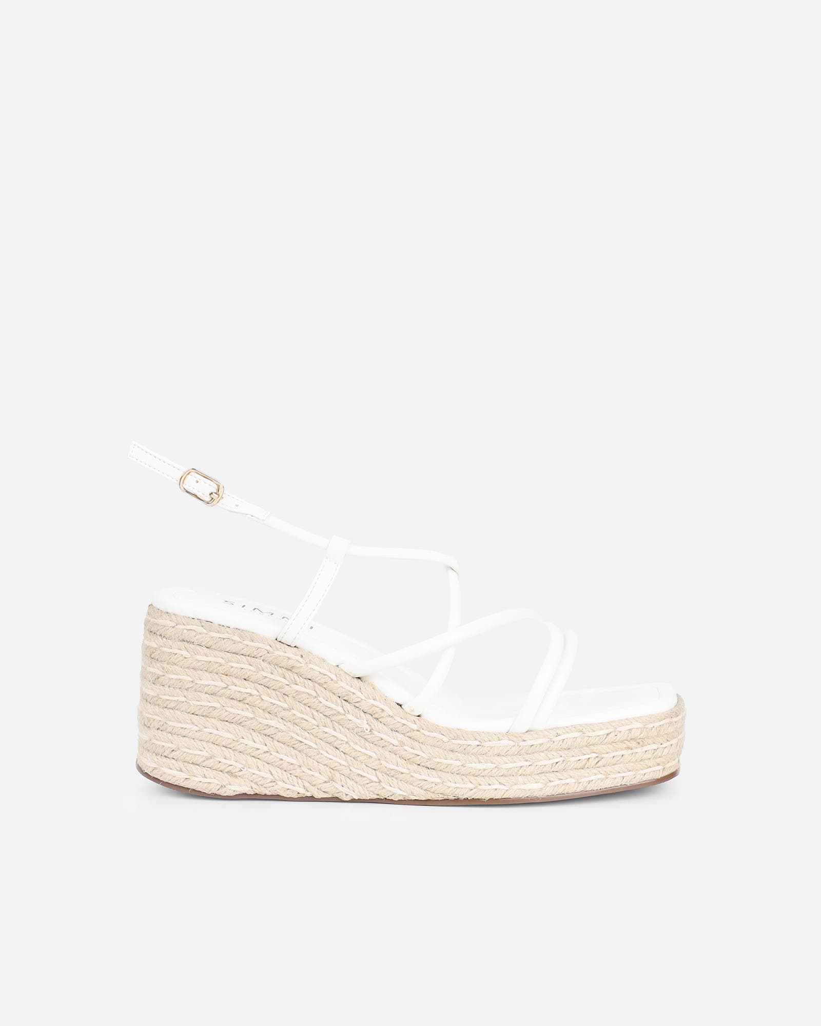 Belise White Wedge Heels | SIMMI London