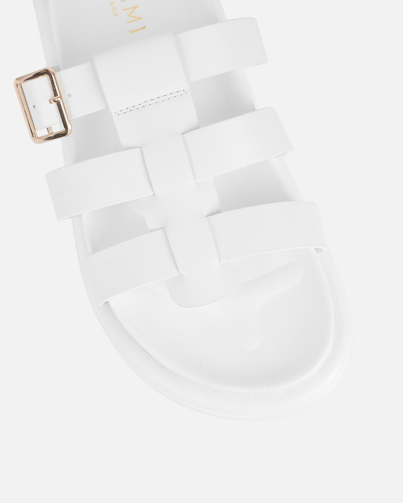 Berri White Chunky Footbed Sliders | SIMMI London
