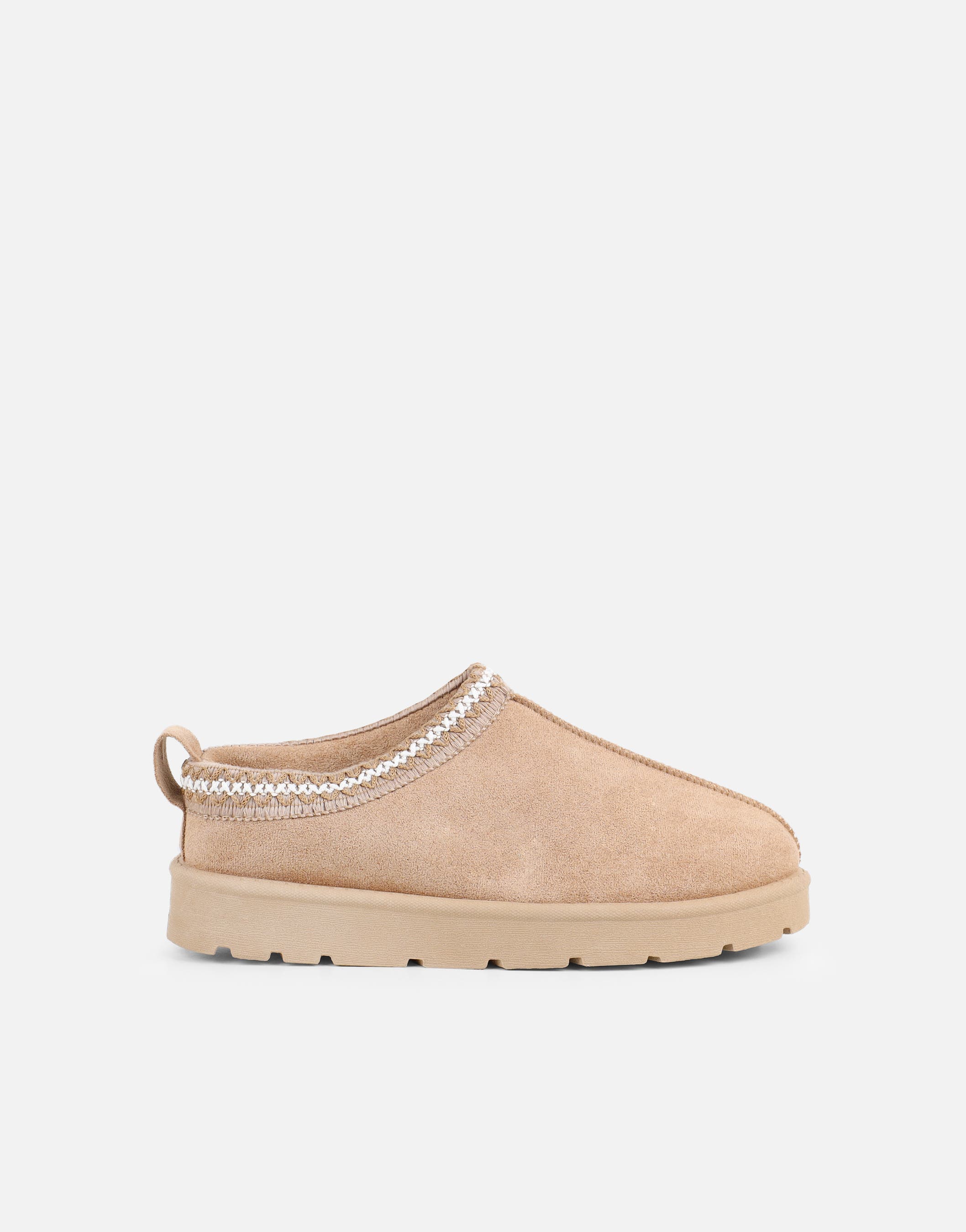Cally Beige Slippers | SIMMI London
