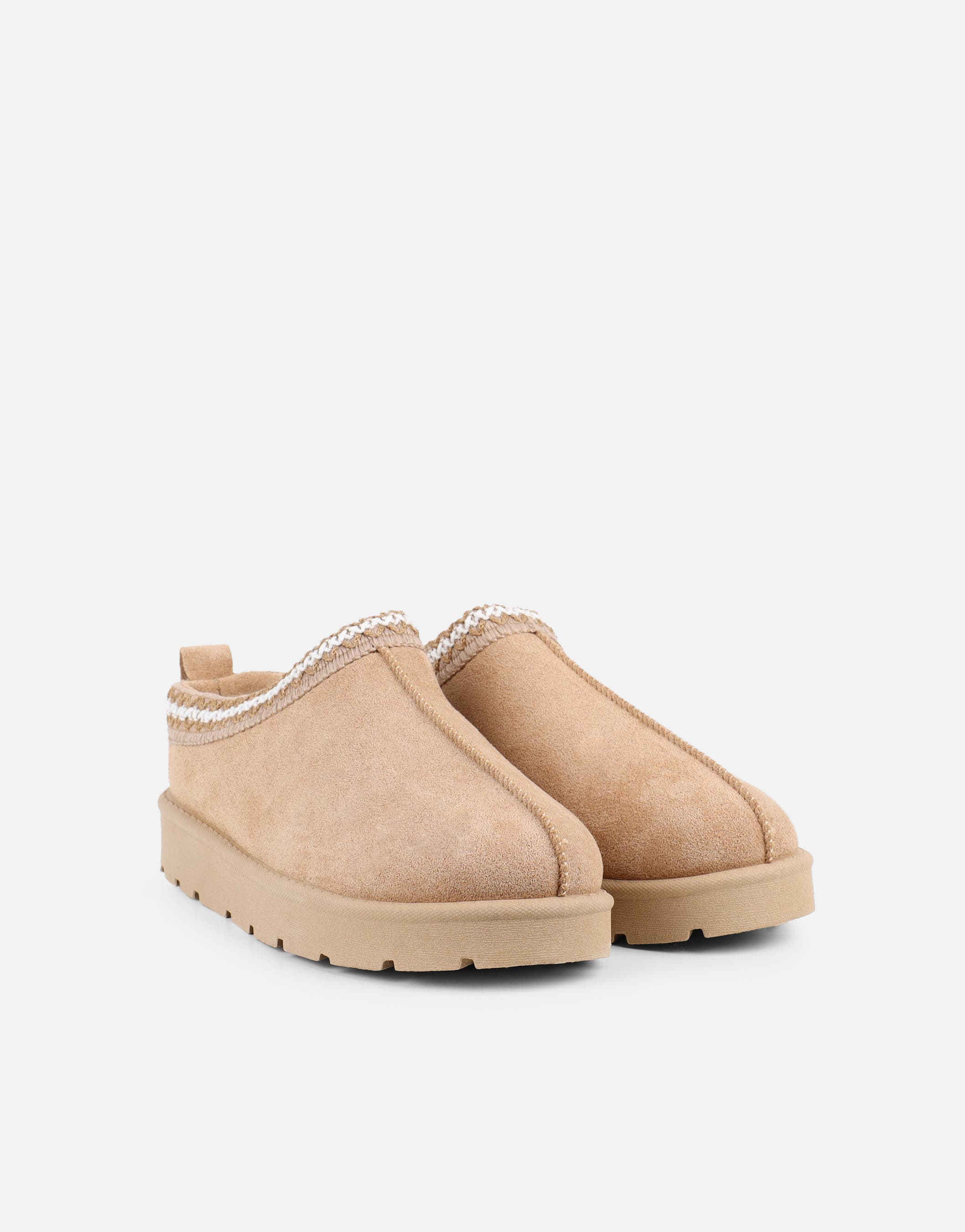 Cally Beige Slippers | SIMMI London