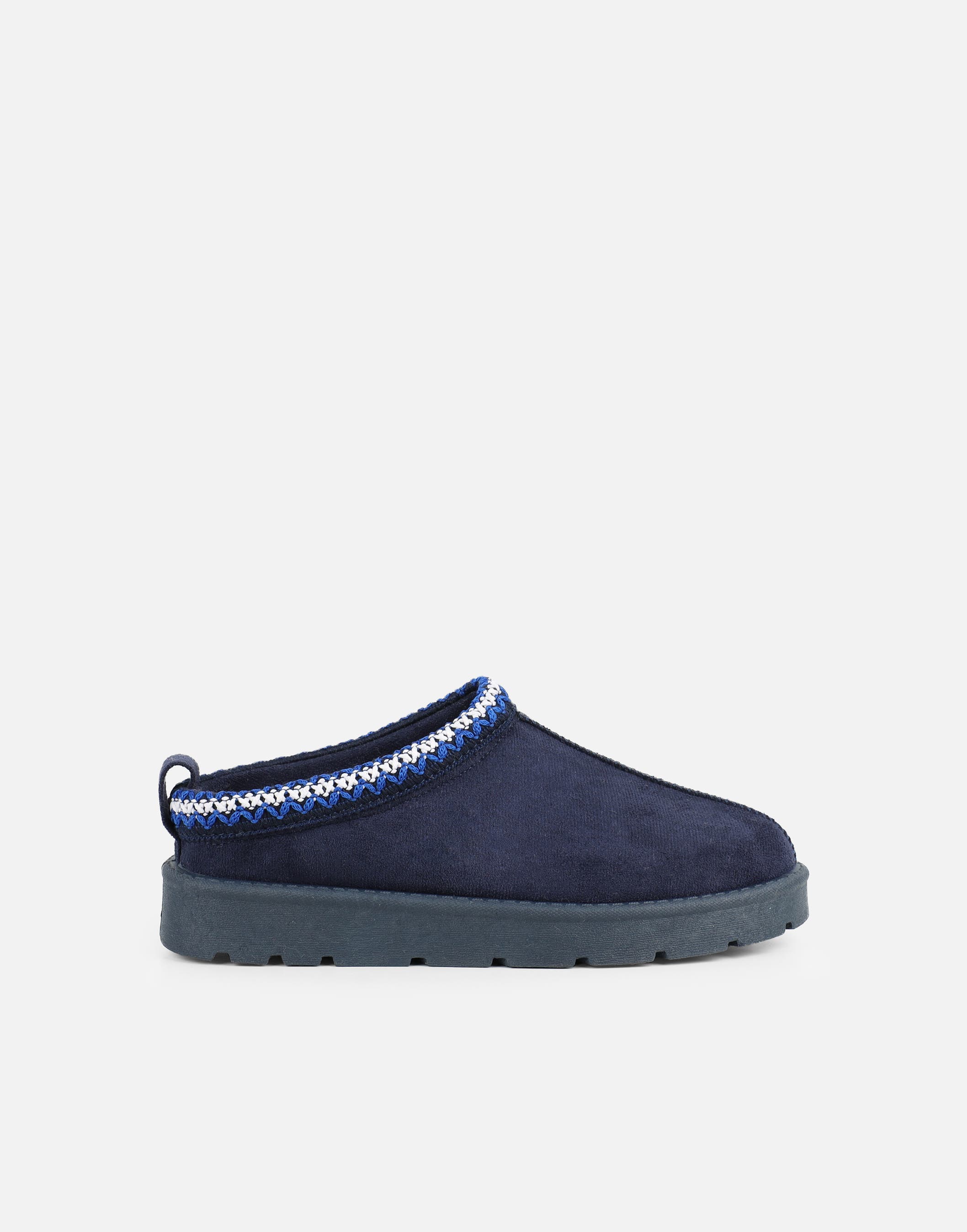 Cally Navy Slippers | SIMMI London
