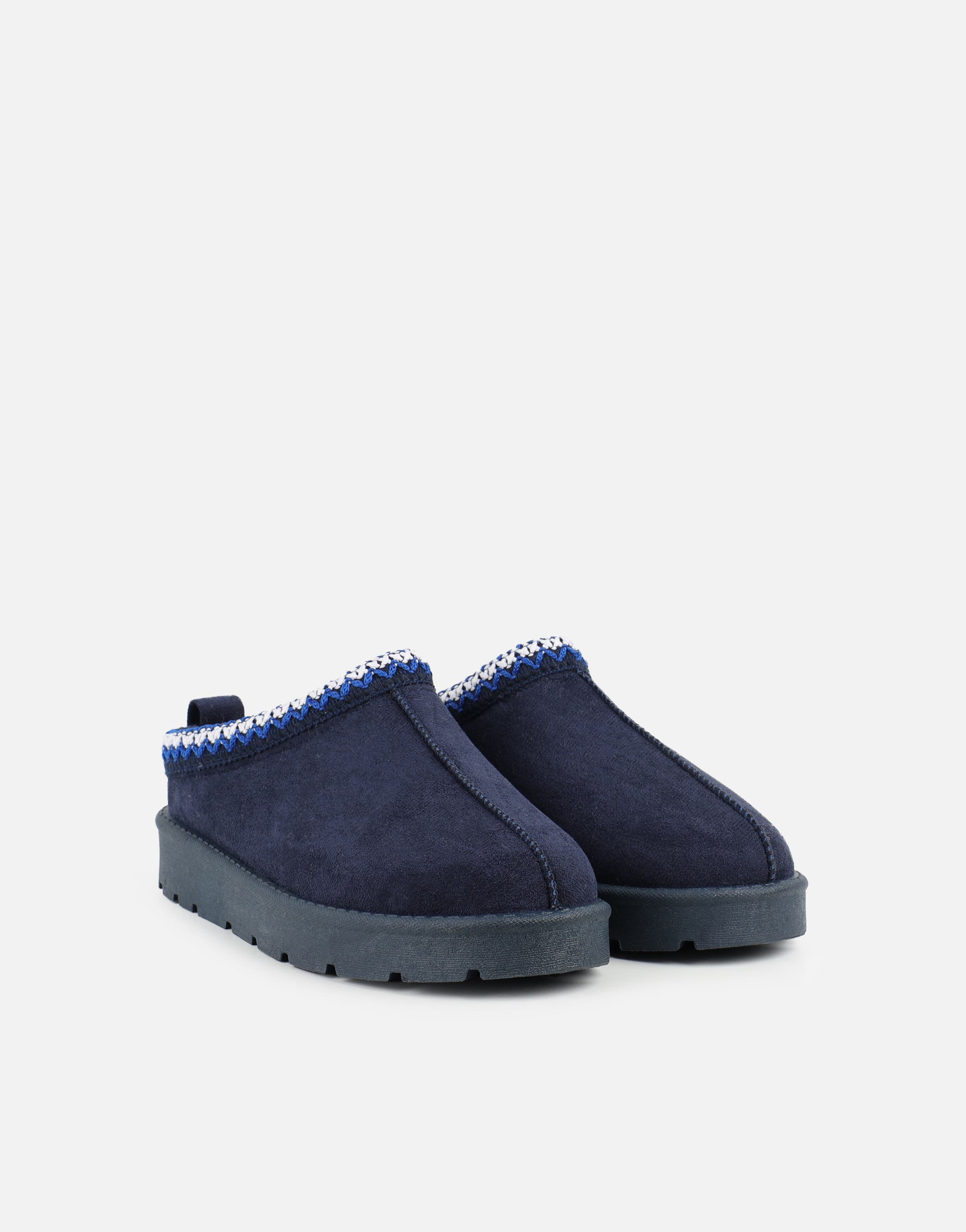 Cally Navy Slippers | SIMMI London