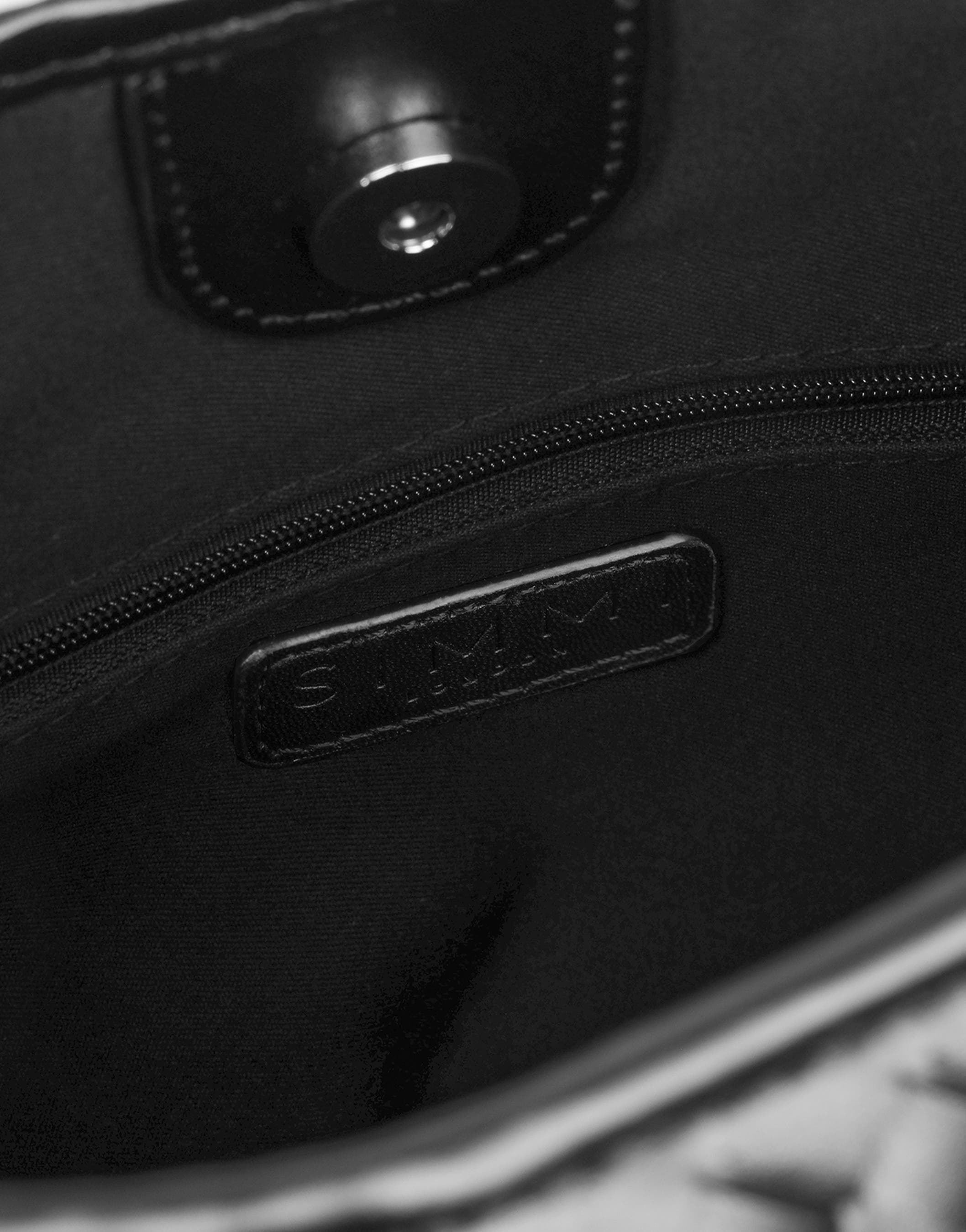 Caria Black Woven Shoulder Bag | SIMMI London