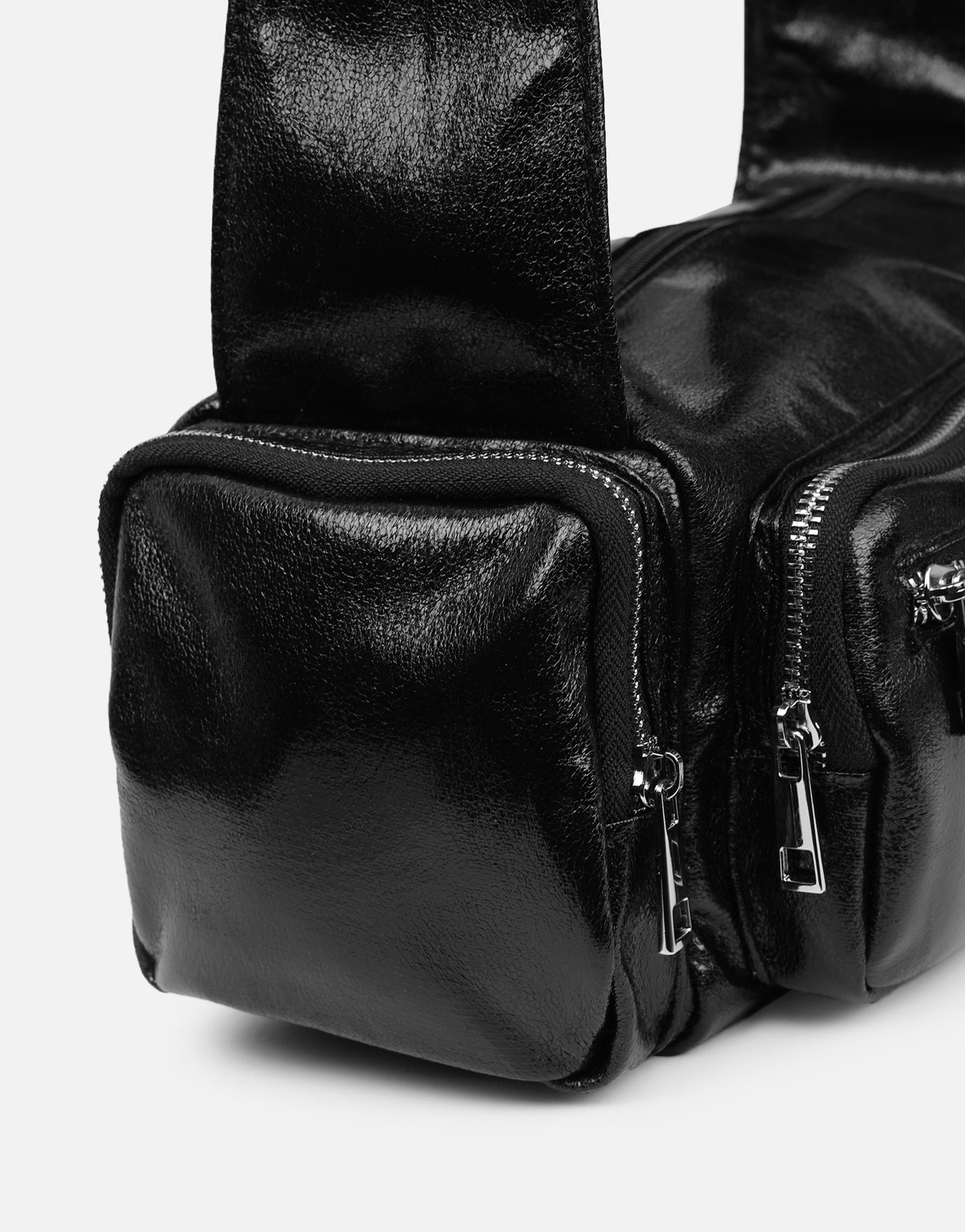 Ceyda Black Barrel Utility Shoulder Bag | SIMMI London
