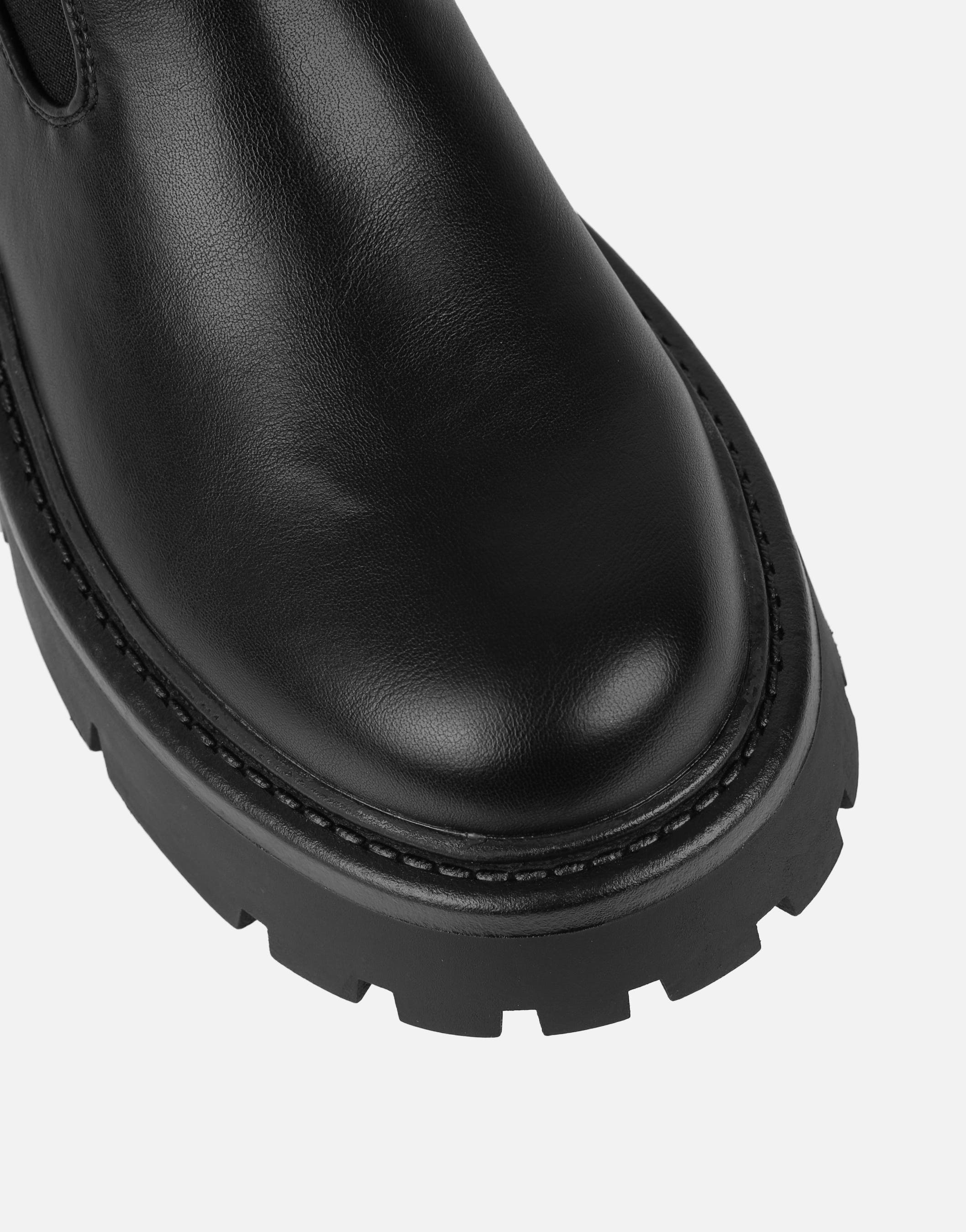 Perez Black Sock Chunky Ankle Boots | SIMMI London