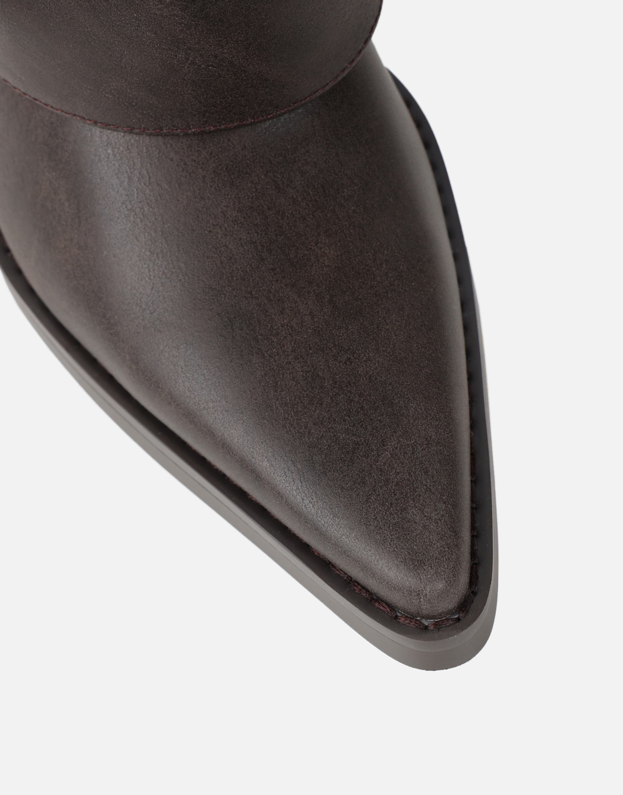 Kiarra Brown Western Foldover Heeled Boots | SIMMI London