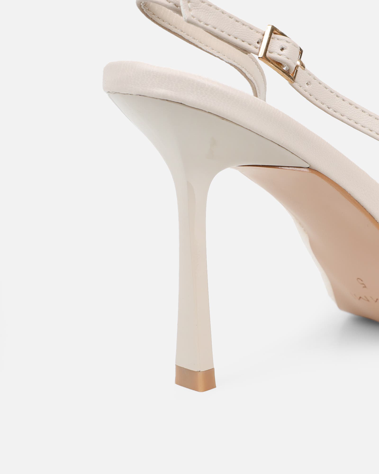 Exmoor Beige Plush Slingback Courts | SIMMI London