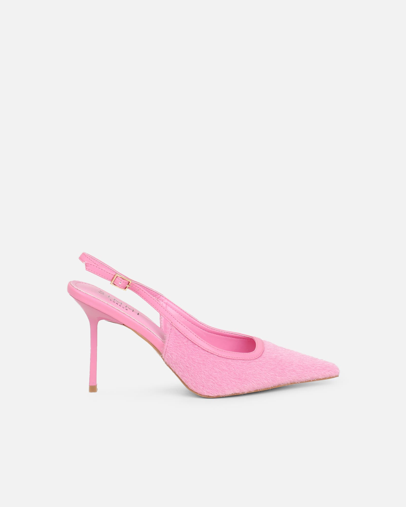 Exmoor Pink Plush Slingback Courts | SIMMI London