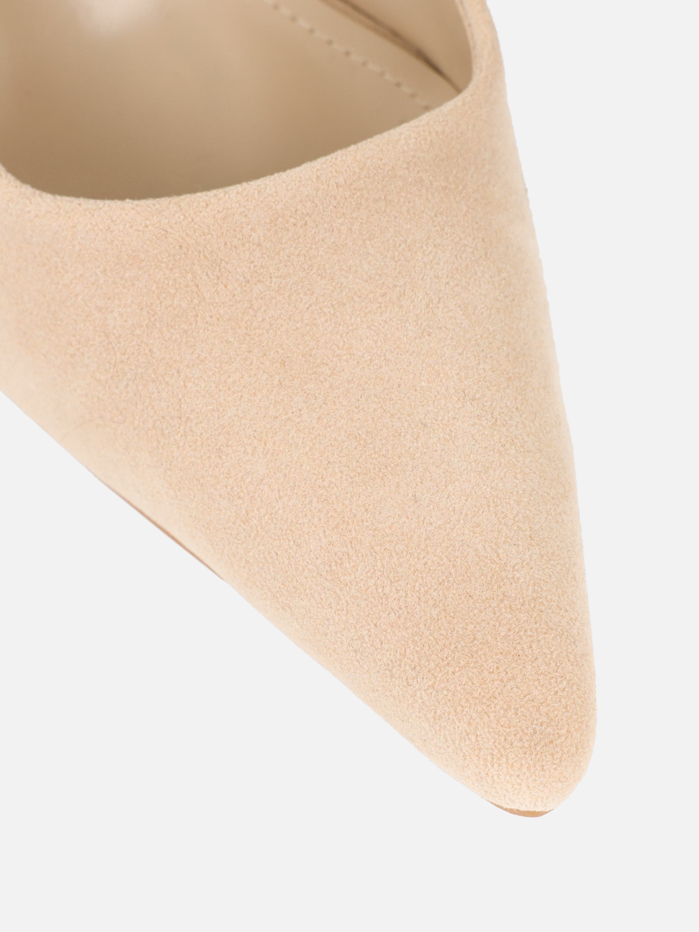 Emarra Beige Suede Slingback Court Shoes | SIMMI London