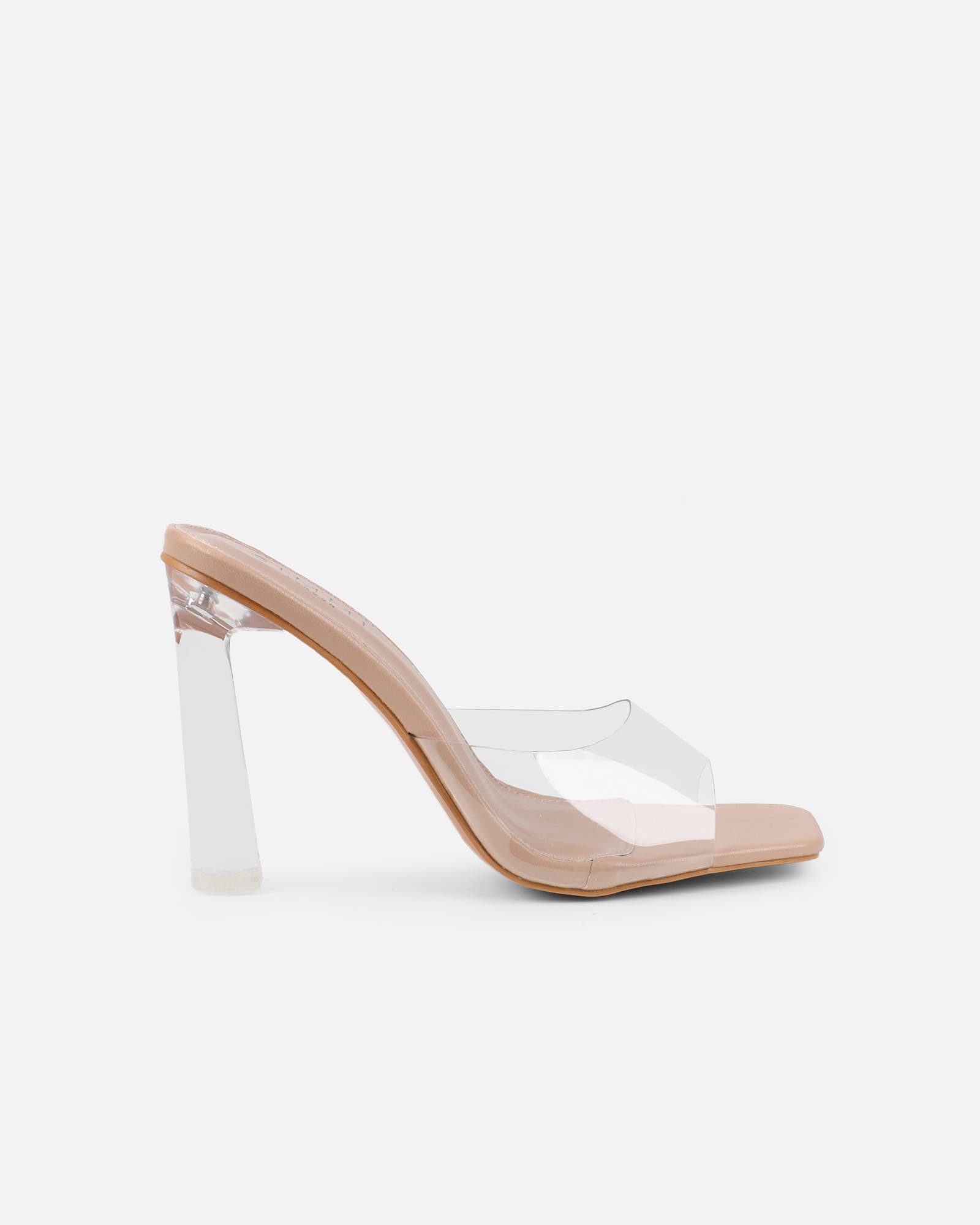 Maylee Clear Nude Mules | SIMMI London