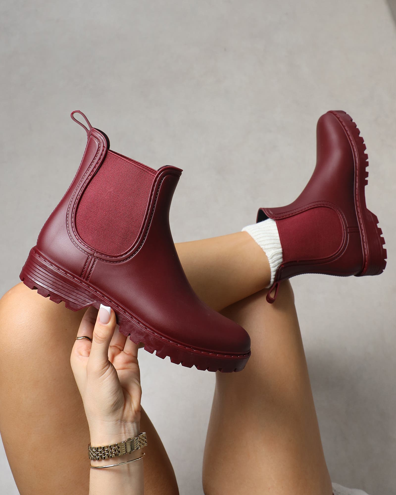 Hartley Burgundy Wellington Chelsea Boot | SIMMI London