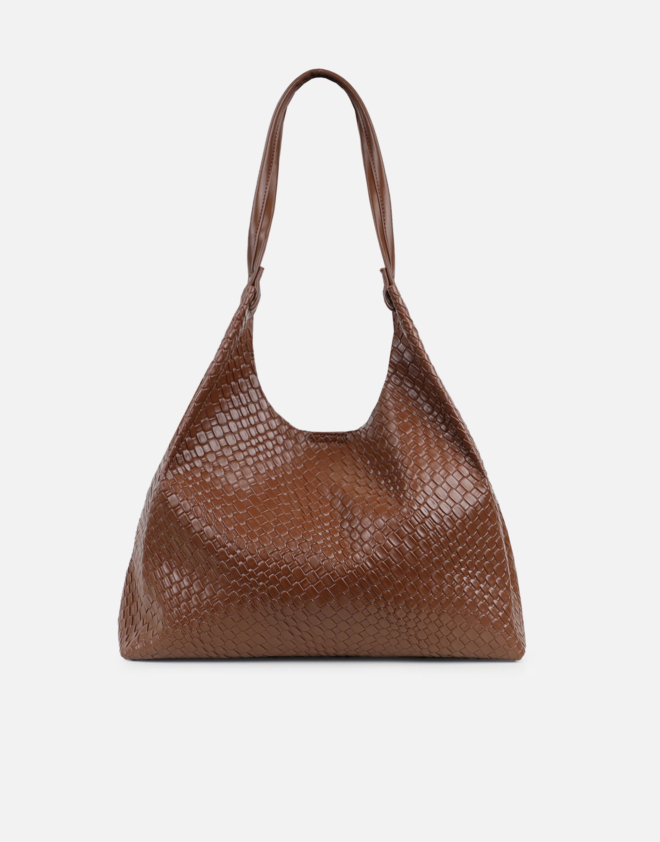 Heather Brown Large Shoulder Bag | SIMMI London