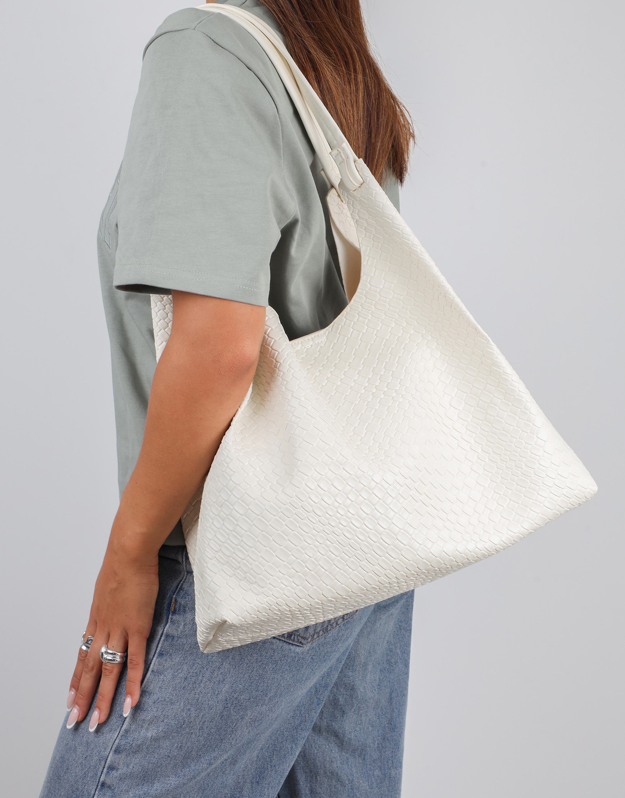 Heather Stone Large Shoulder Bag | SIMMI London