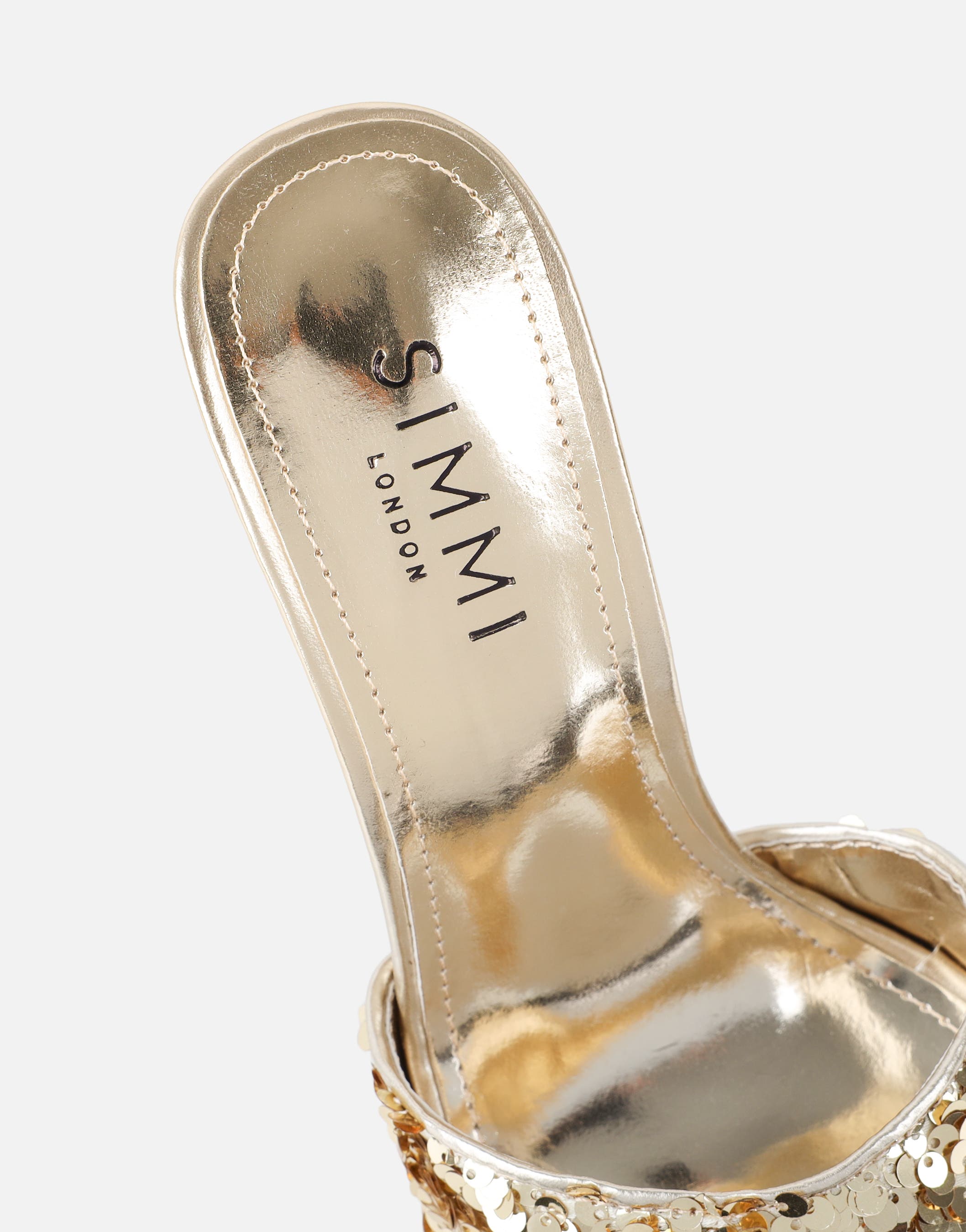 Hope Gold Sequin Heeled Sandals | SIMMI London | SIMMI London