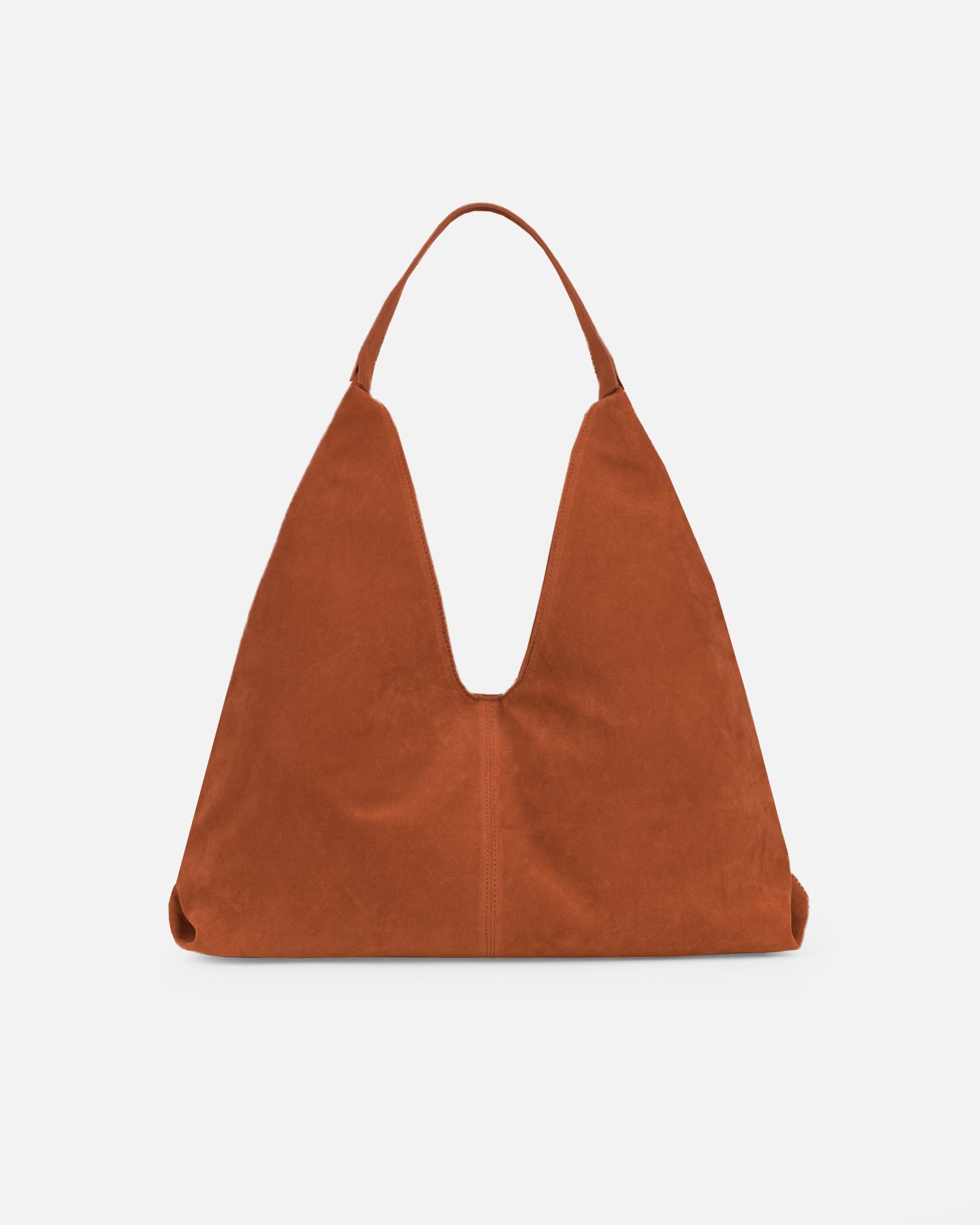 Isla Large Tan Faux Suede Shoulder Bag | SIMMI London