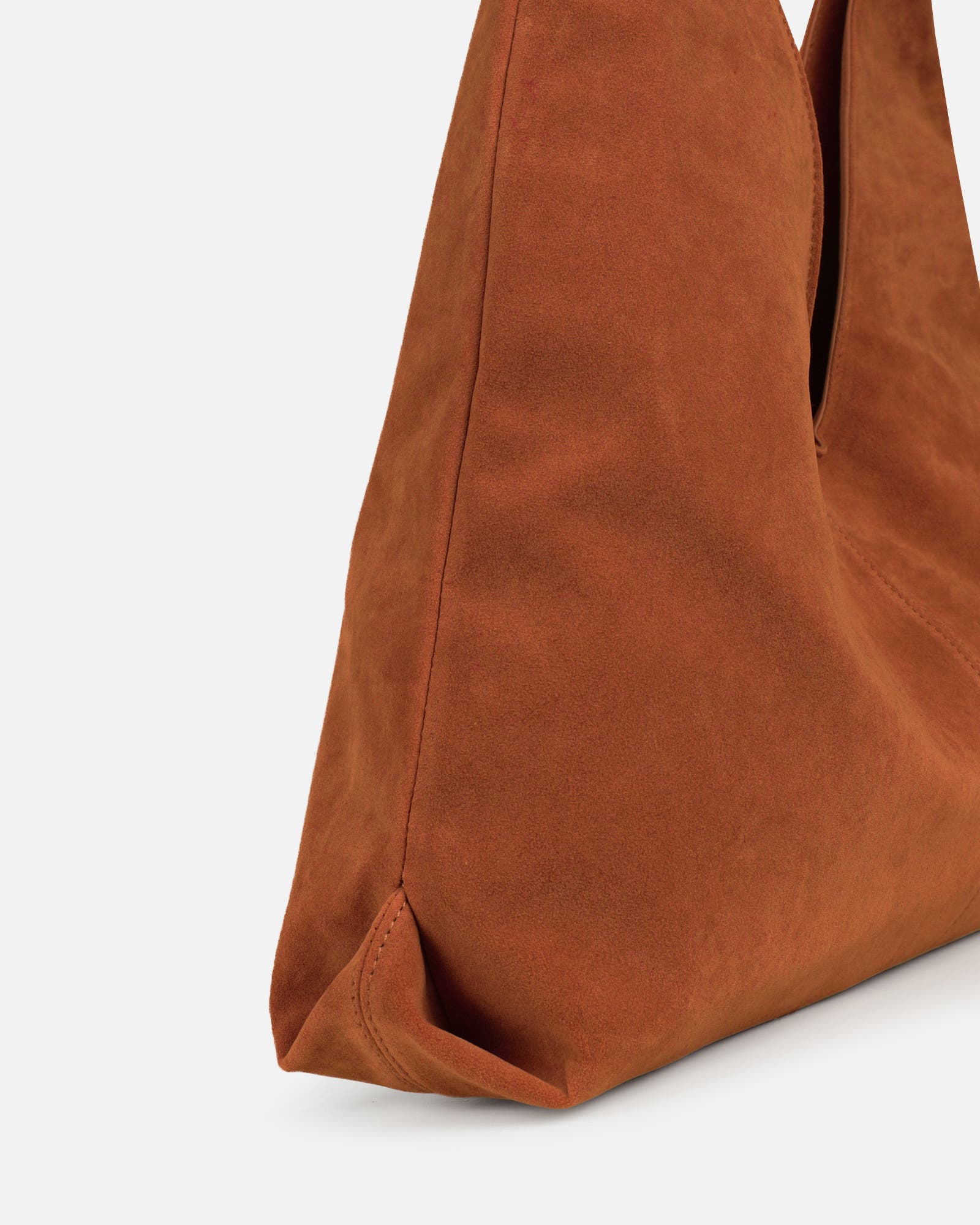 Isla Large Tan Faux Suede Shoulder Bag | SIMMI London