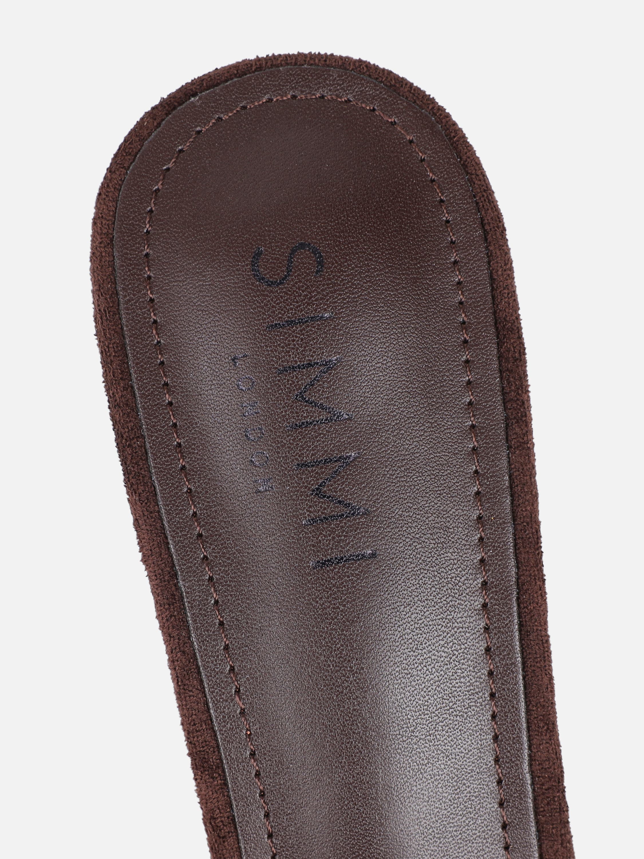 Silvia Brown Suede Peep Toe Heeled Sandals | SIMMI London