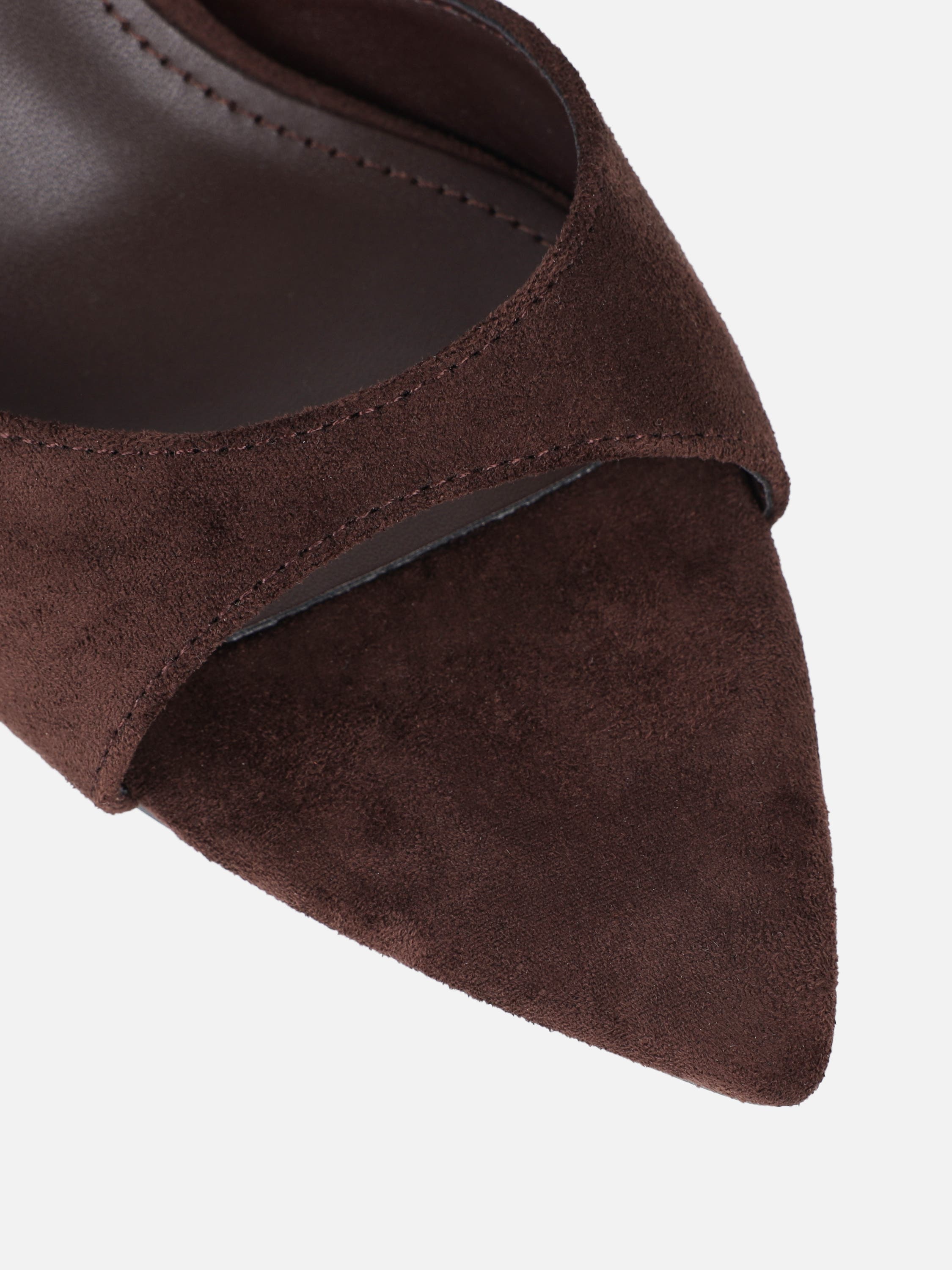 Silvia Brown Suede Peep Toe Heeled Sandals | SIMMI London