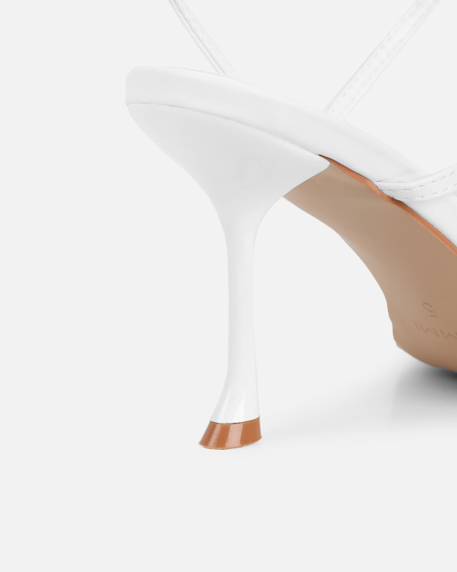 Kaleah White Heeled Sandals | SIMMI London