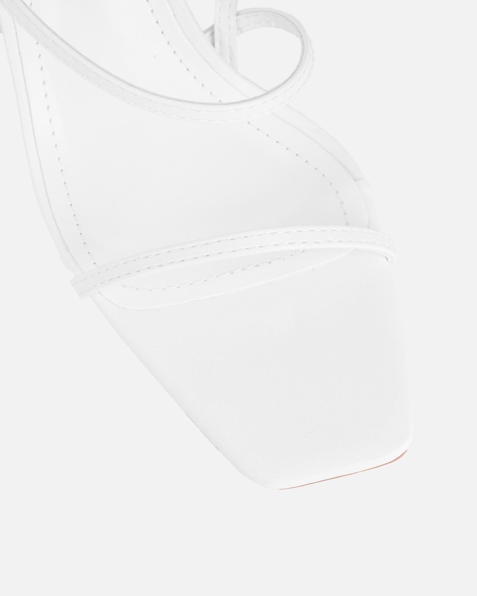 Kaleah White Heeled Sandals | SIMMI London