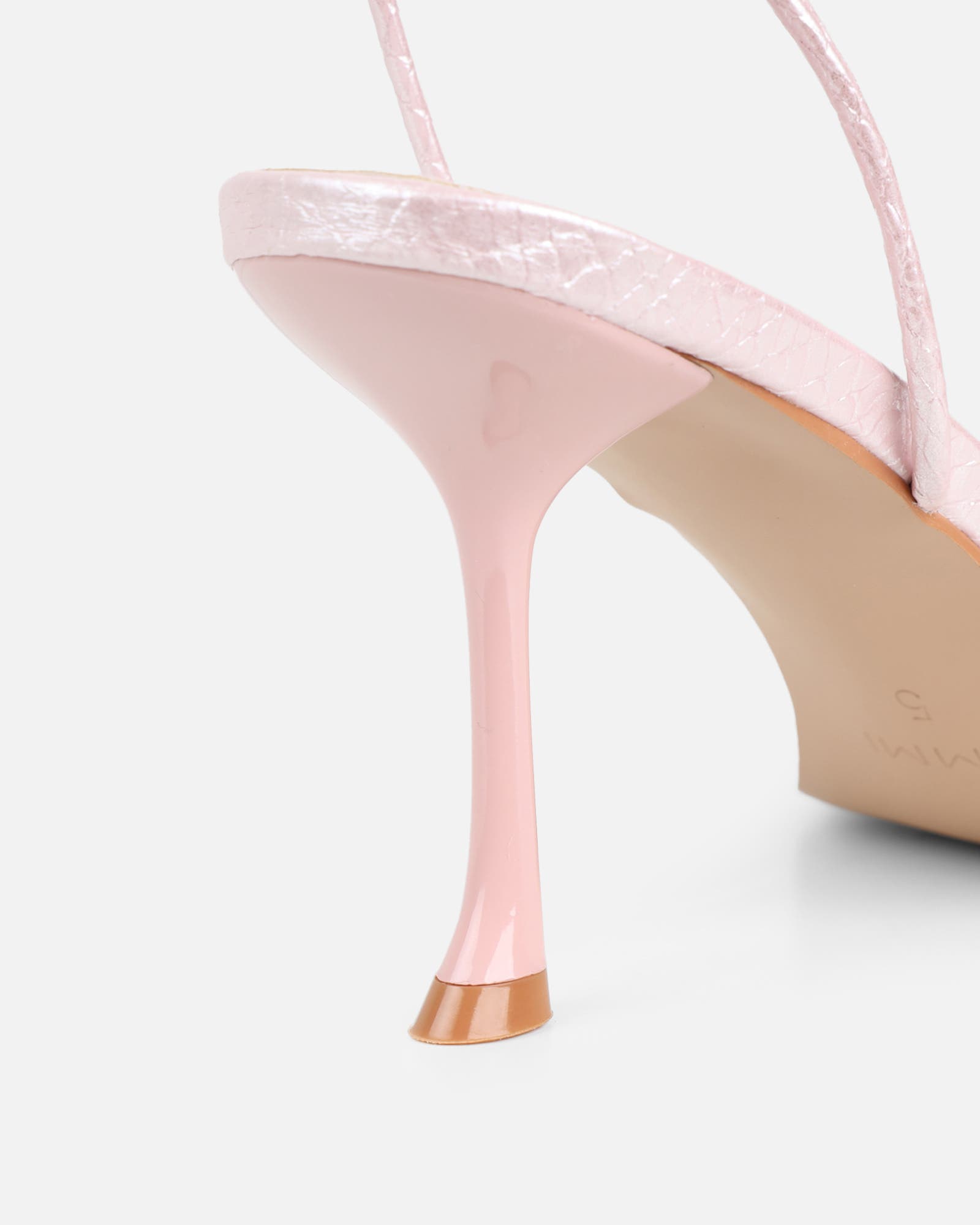 Piella Pink Snake Strappy Heeled Sandals | SIMMI London