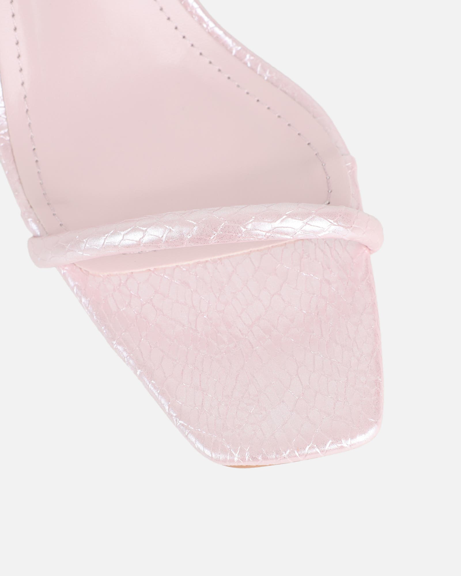 Piella Pink Snake Strappy Heeled Sandals | SIMMI London