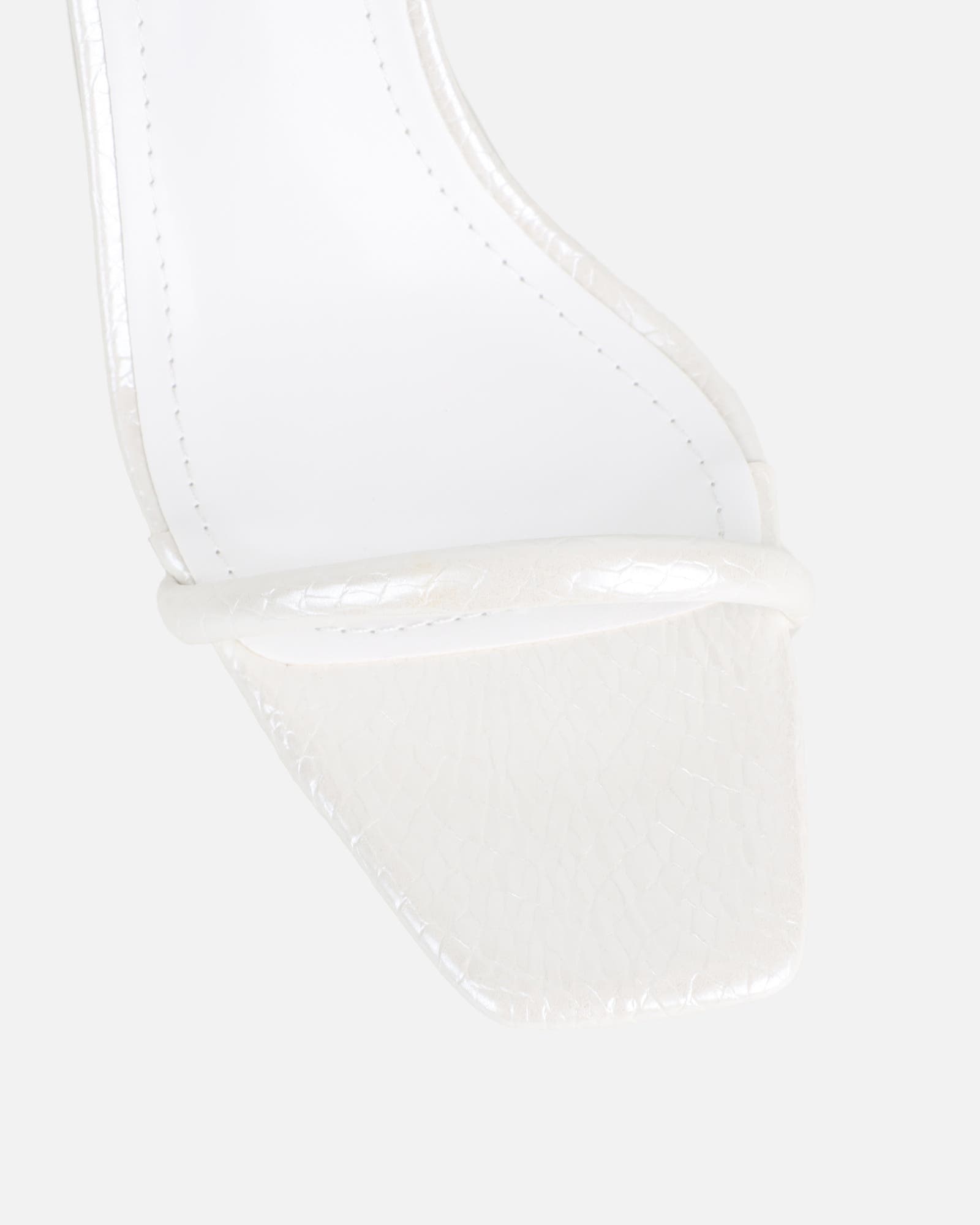 Piella White Snake Strappy Heeled Sandals | SIMMI London