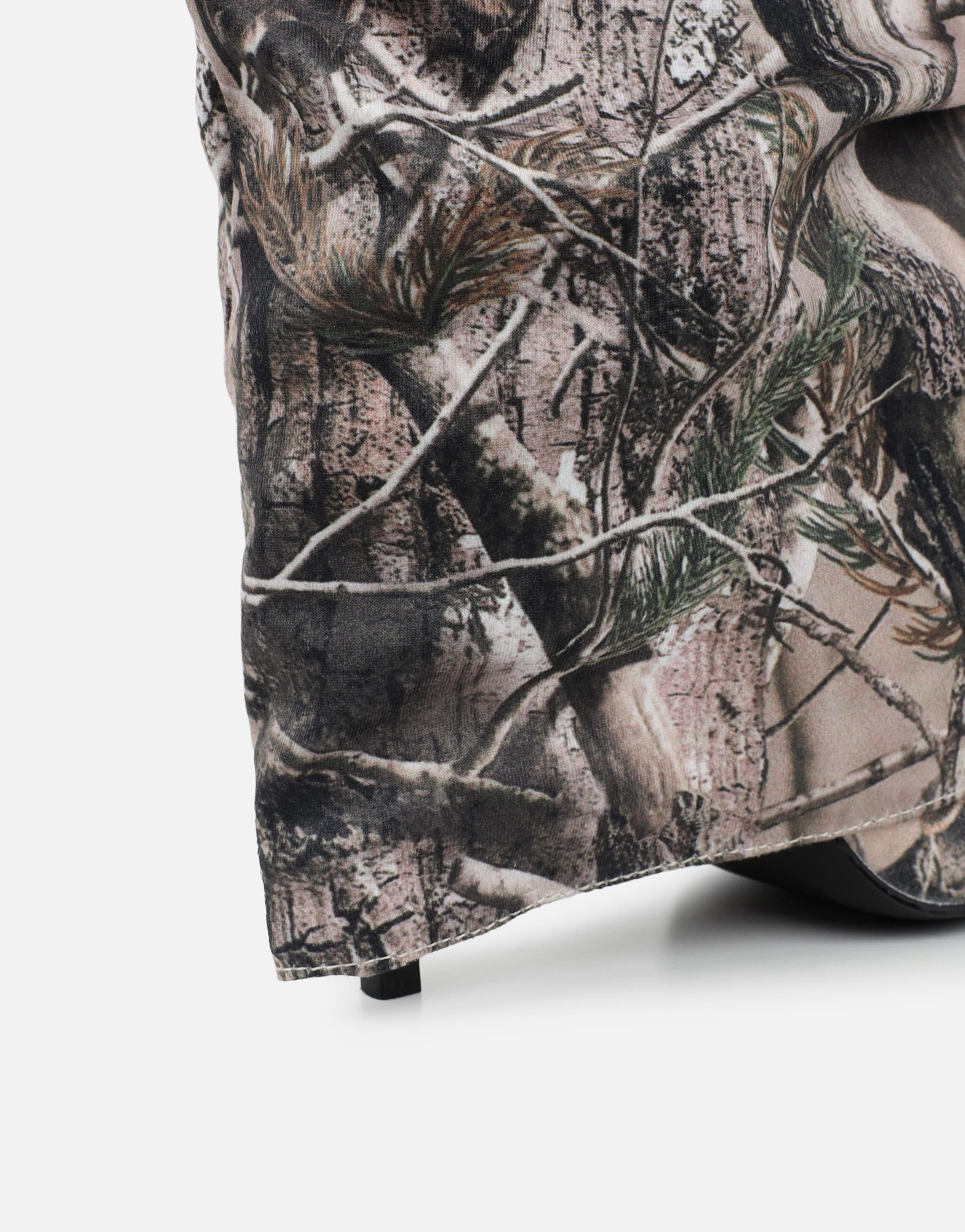 Lukas Natural Print Fold Over Heeled Boots | SIMMI London