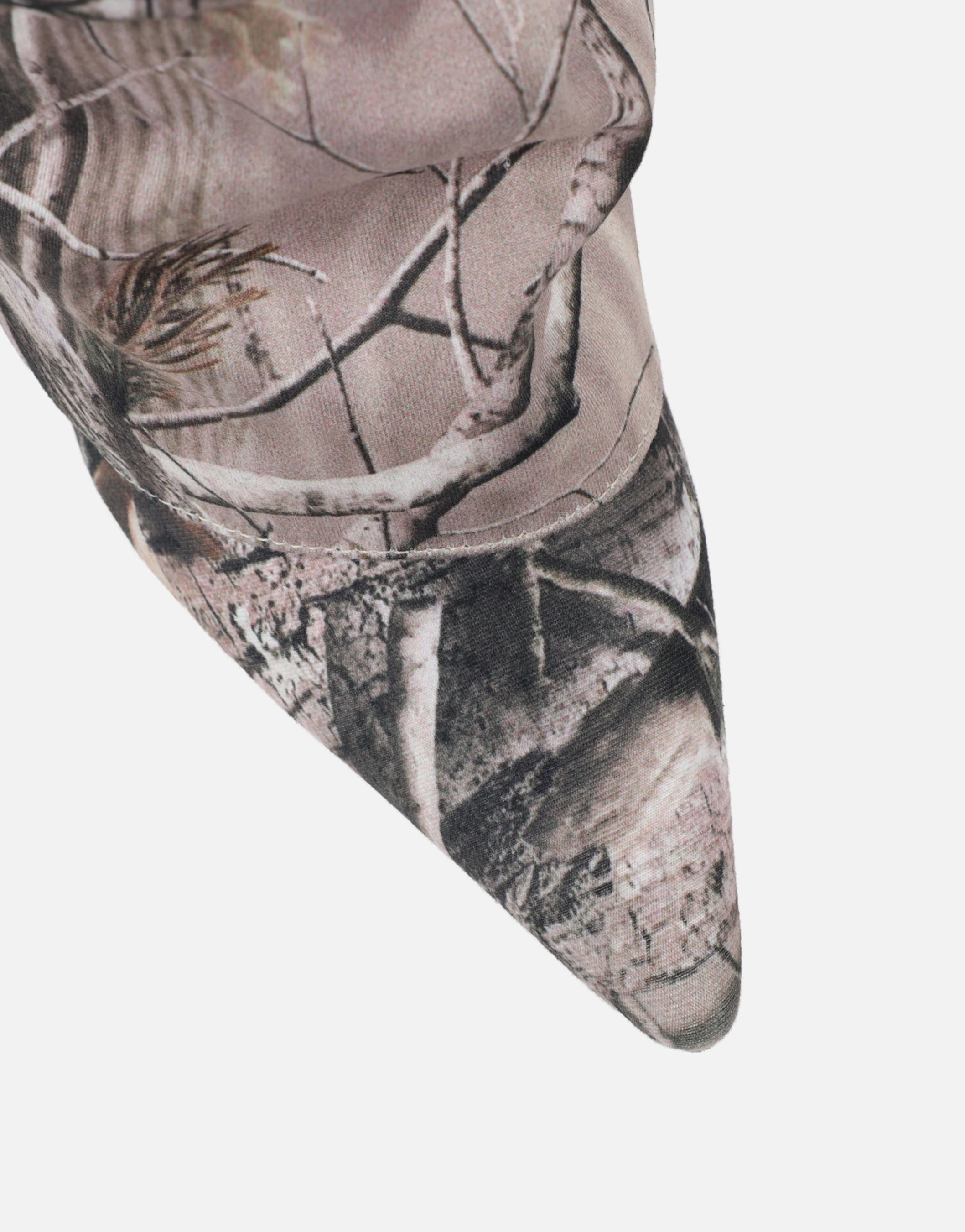 Lukas Natural Print Fold Over Heeled Boots | SIMMI London