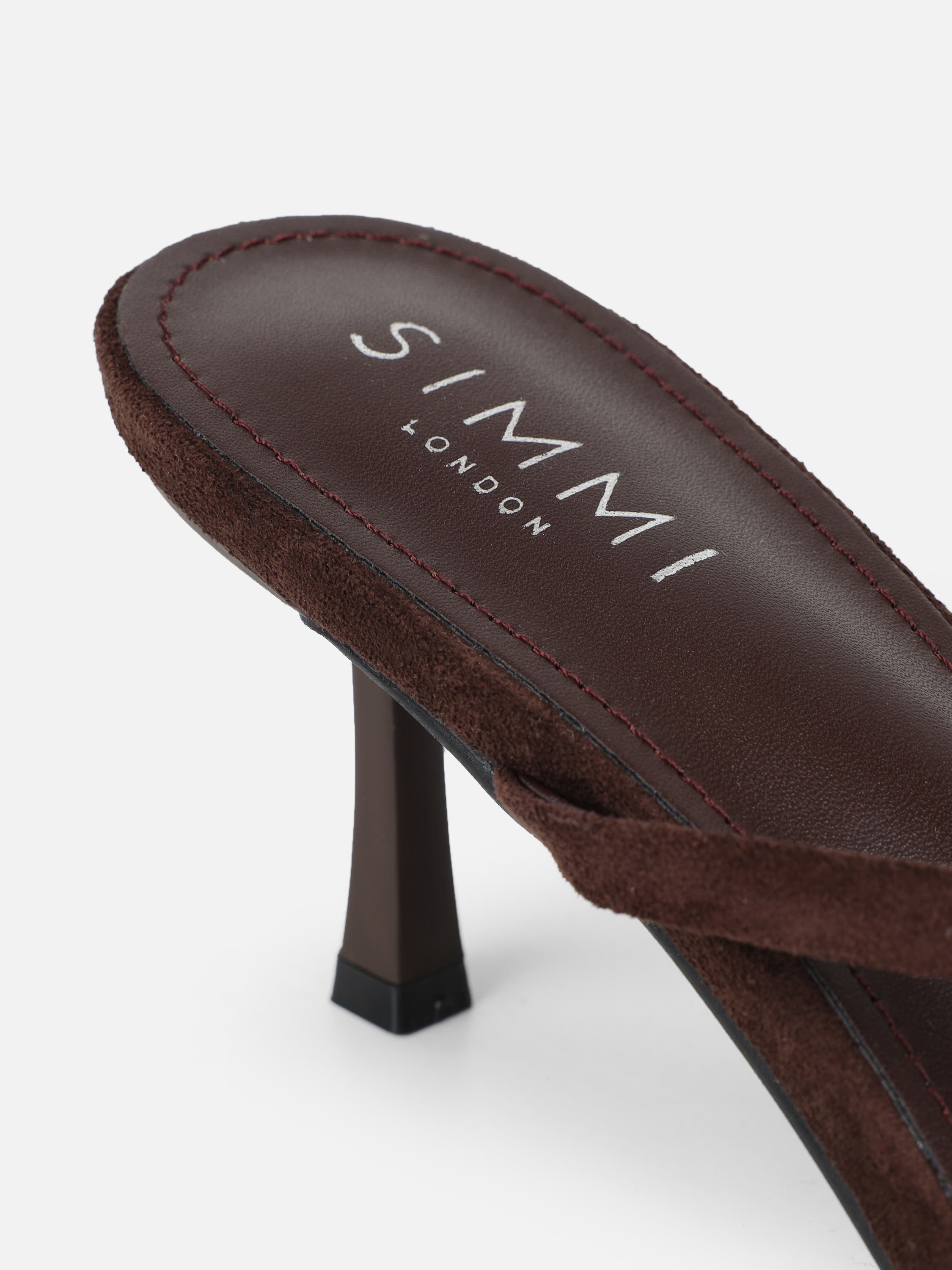 Jesse Brown Suede Knot Detail Heeled Sandals | SIMMI London