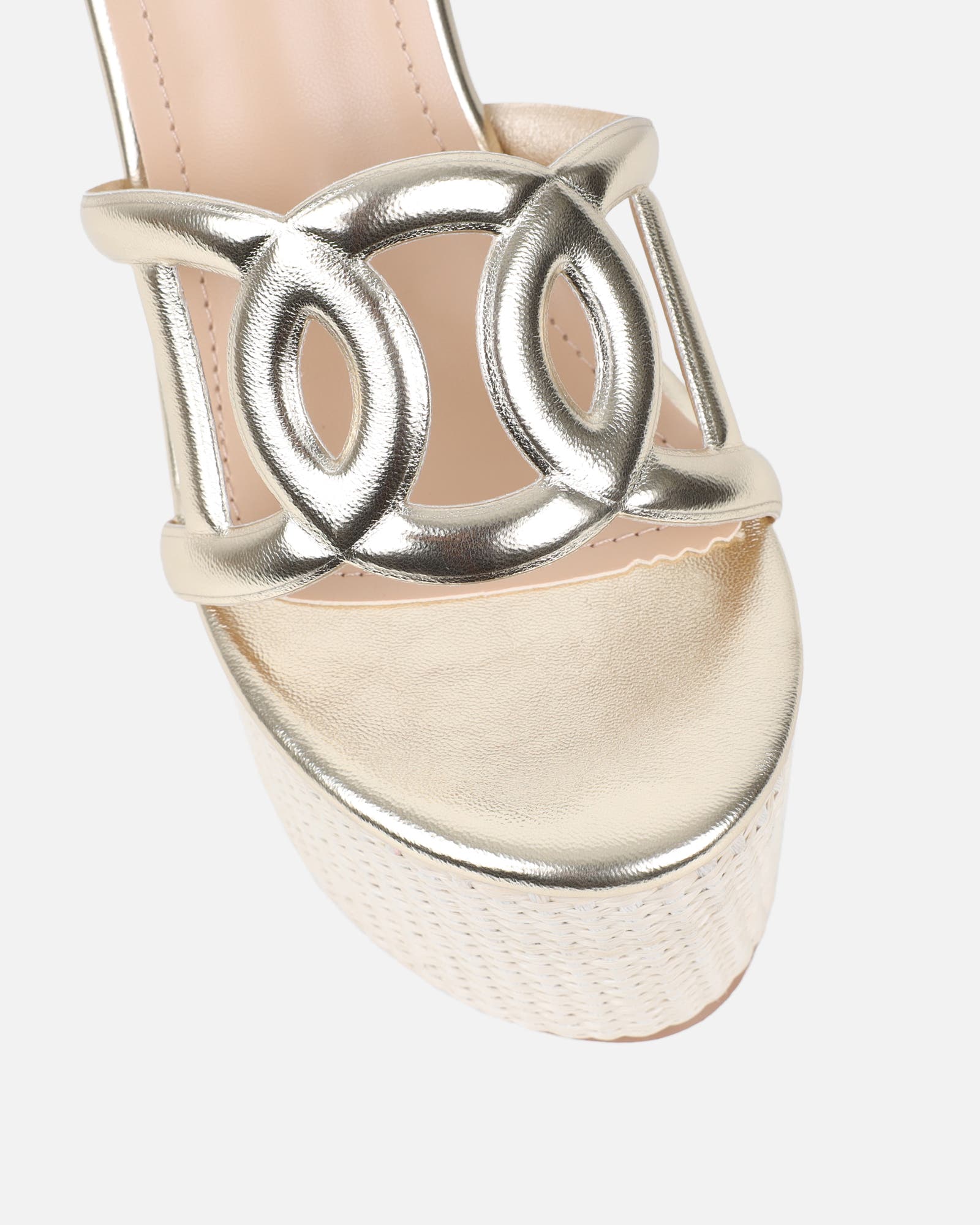 Martha Gold Metallic Espadrille Wedges | SIMMI London