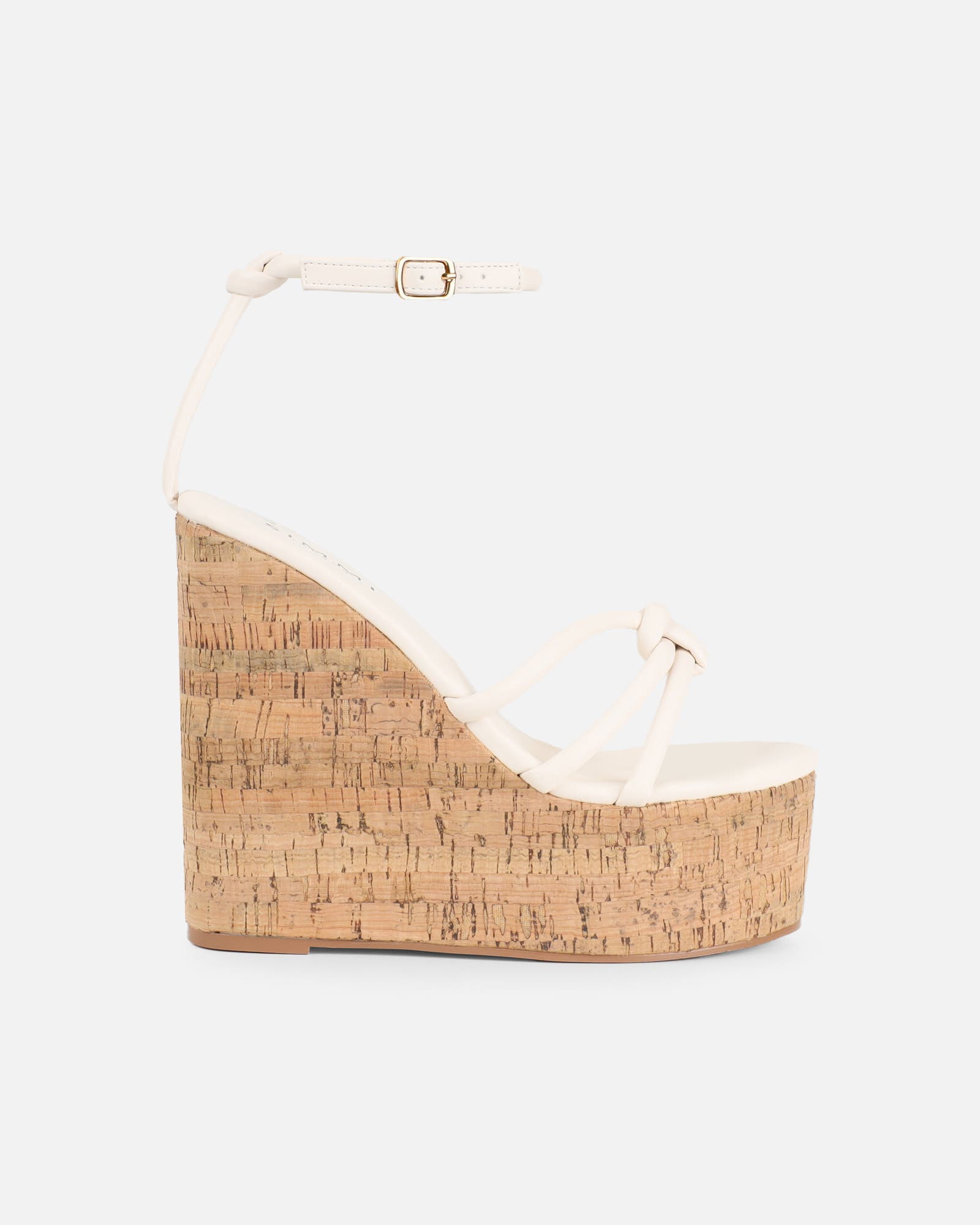 Manola White Wedge Heels | SIMMI London