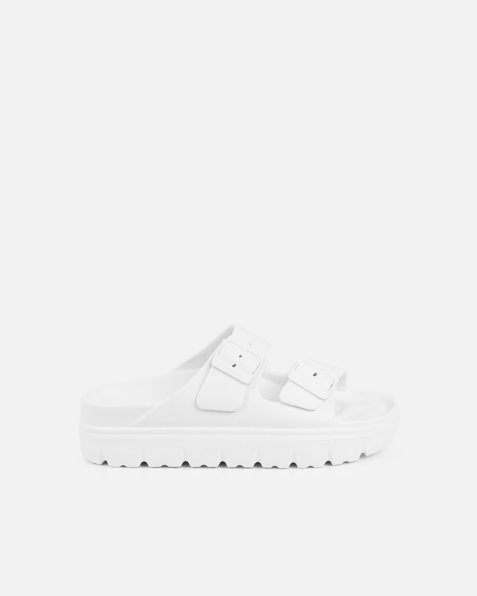 Ness White EVA Slip on Footbed Slides | SIMMI London
