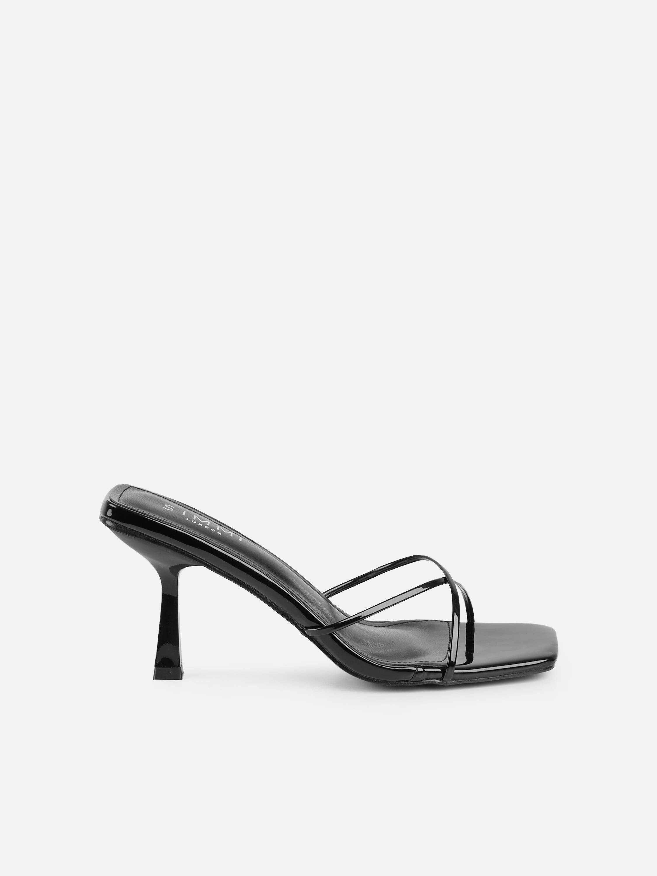 Sameel Black Patent Mules | SIMMI London