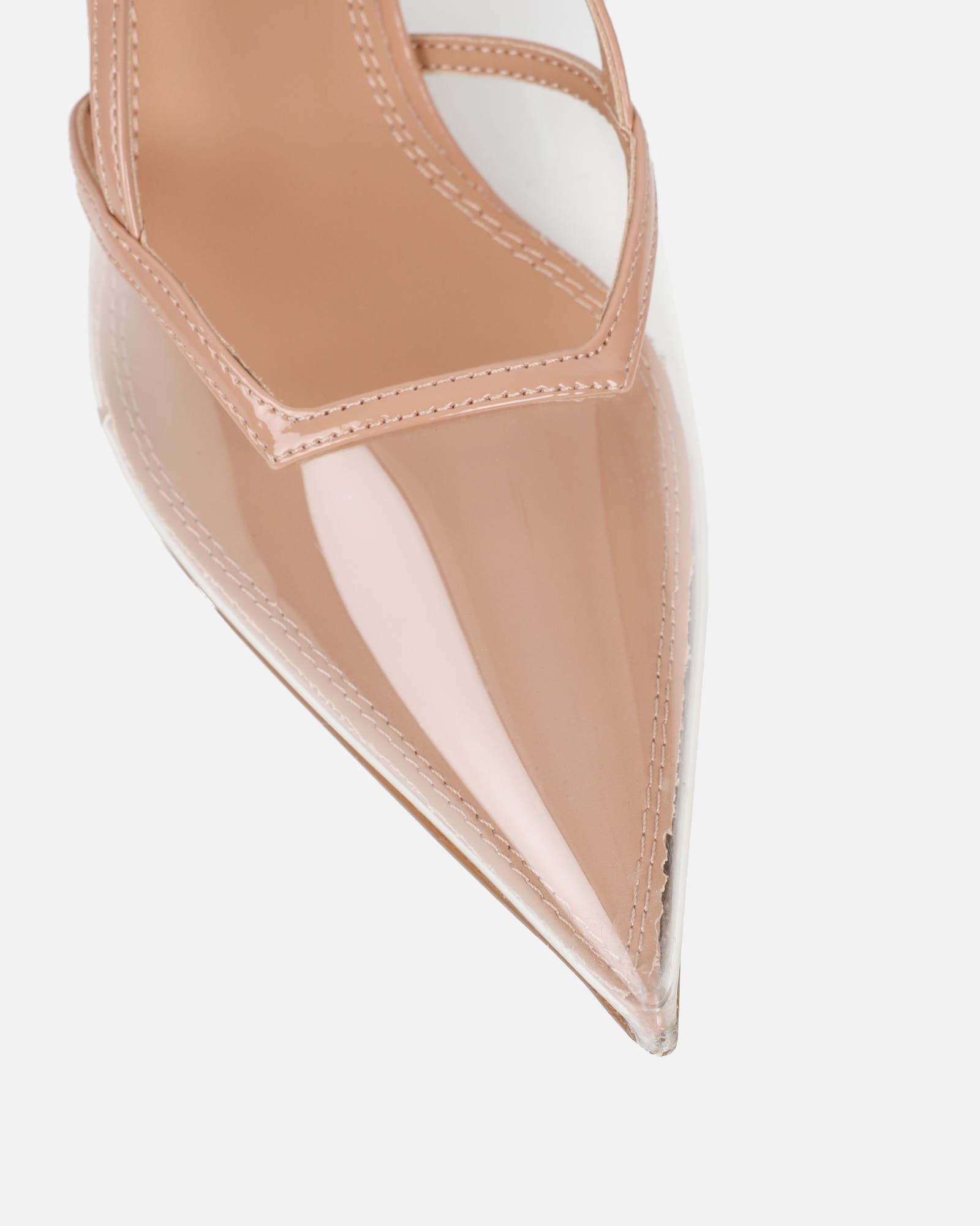 Theresa Clear Nude Slingback Court Shoes | SIMMI London