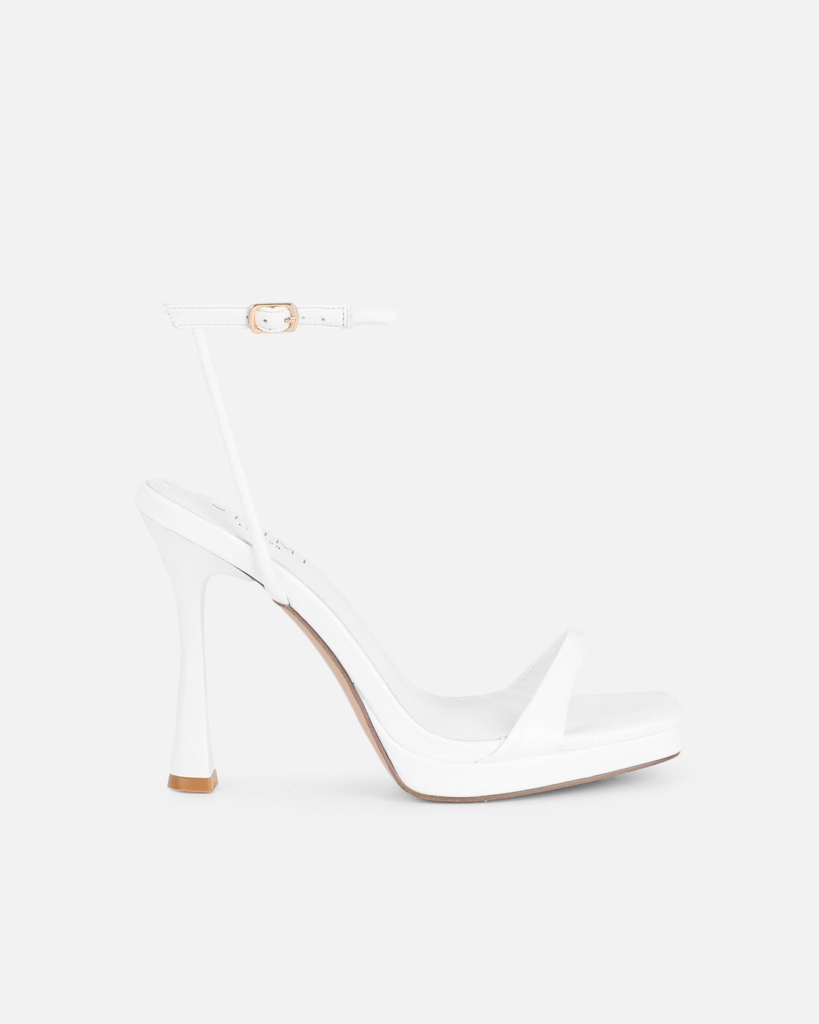 Toff White Mini Platform Heeled Sandals | SIMMI London