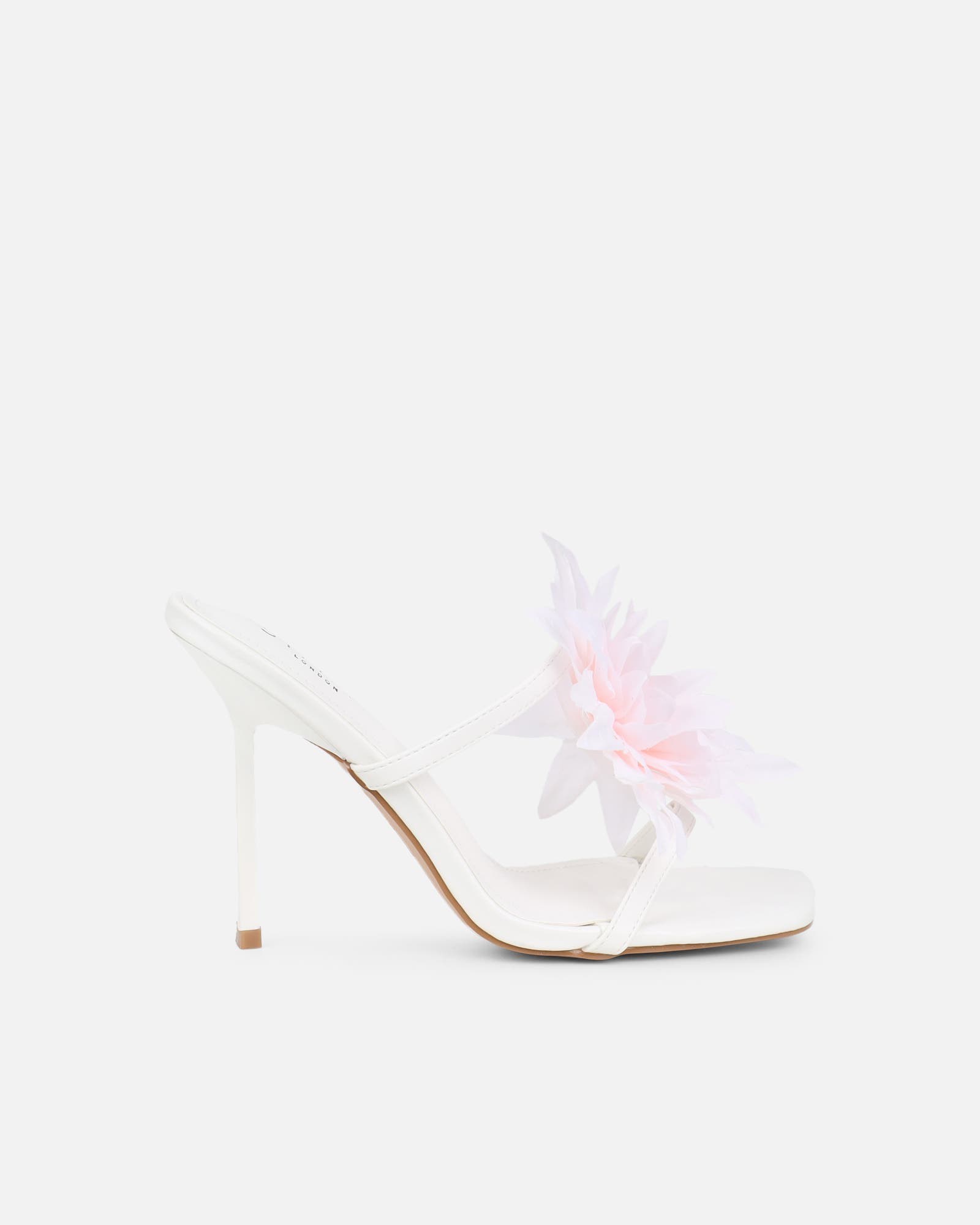 Vaughan White Flower Detail Mules | SIMMI London