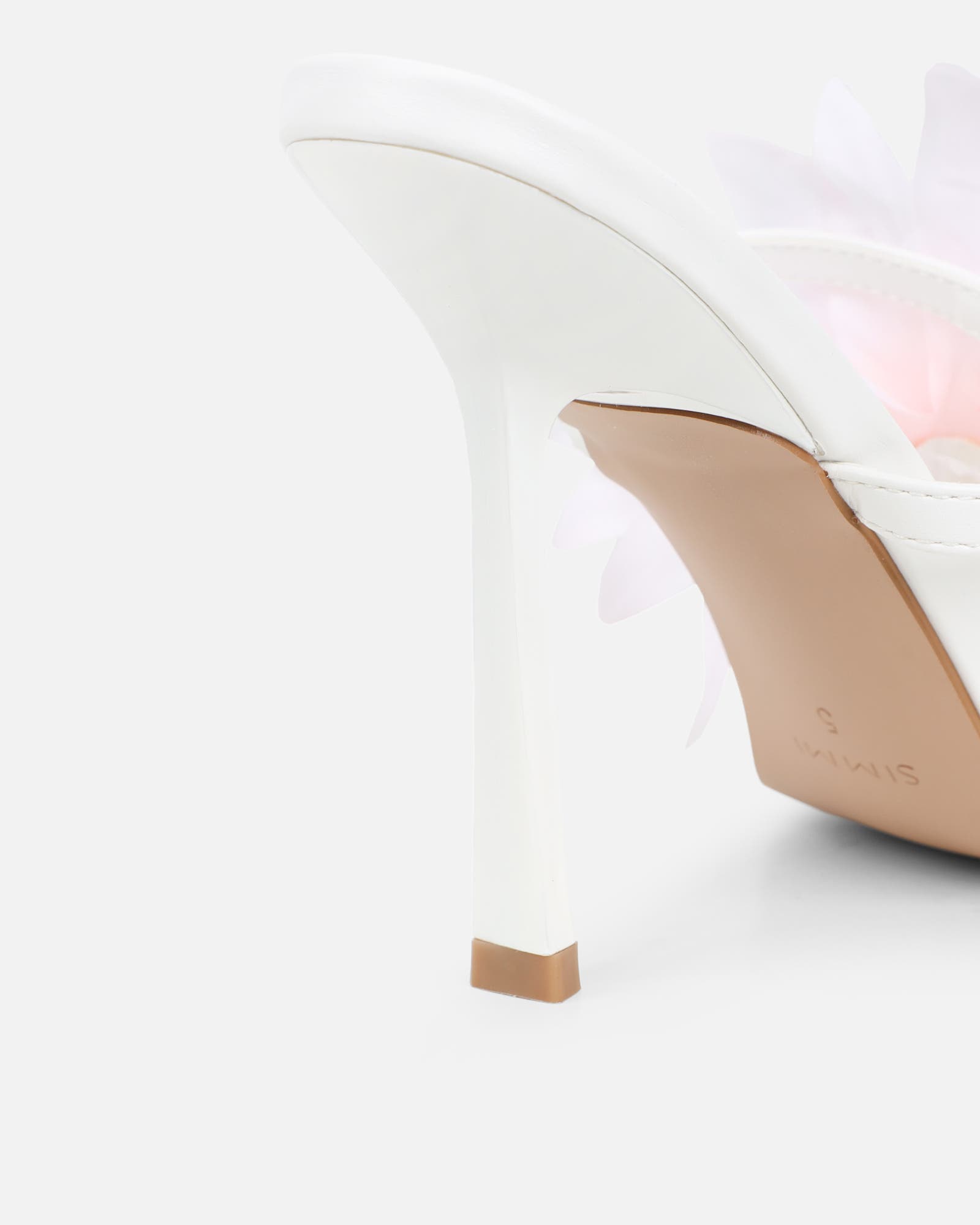 Vaughan White Flower Detail Mules | SIMMI London