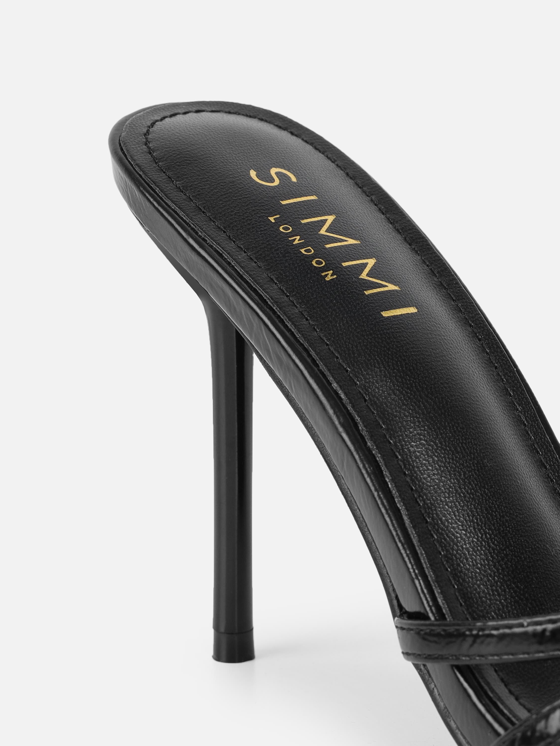 Vera Black Flower Detail Mules | SIMMI London | SIMMI London