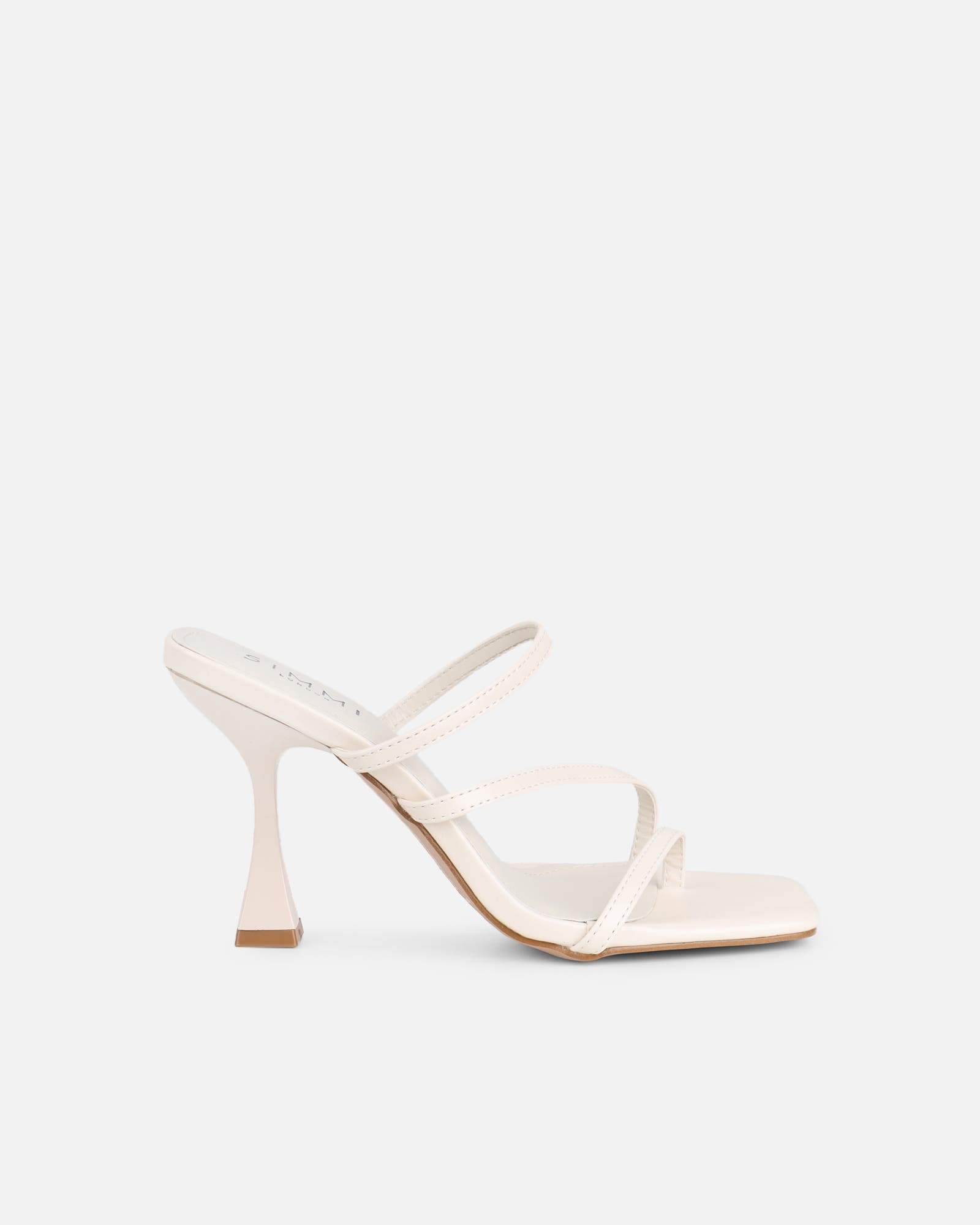 Gail Ivory Strappy Mules | SIMMI London